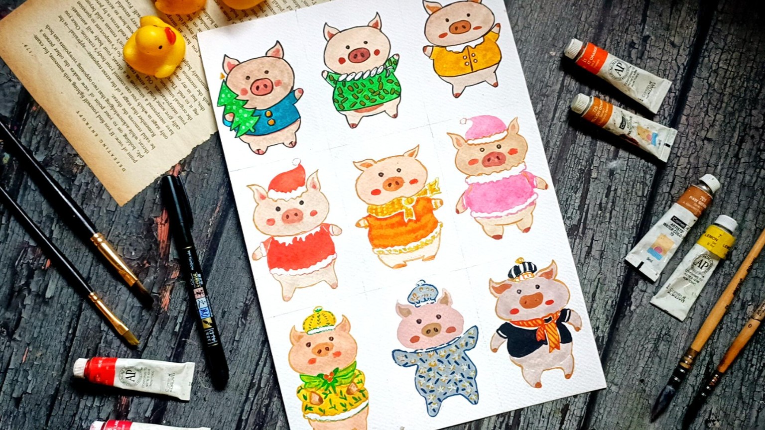 Cute little cozy pigs - image 1 - student project