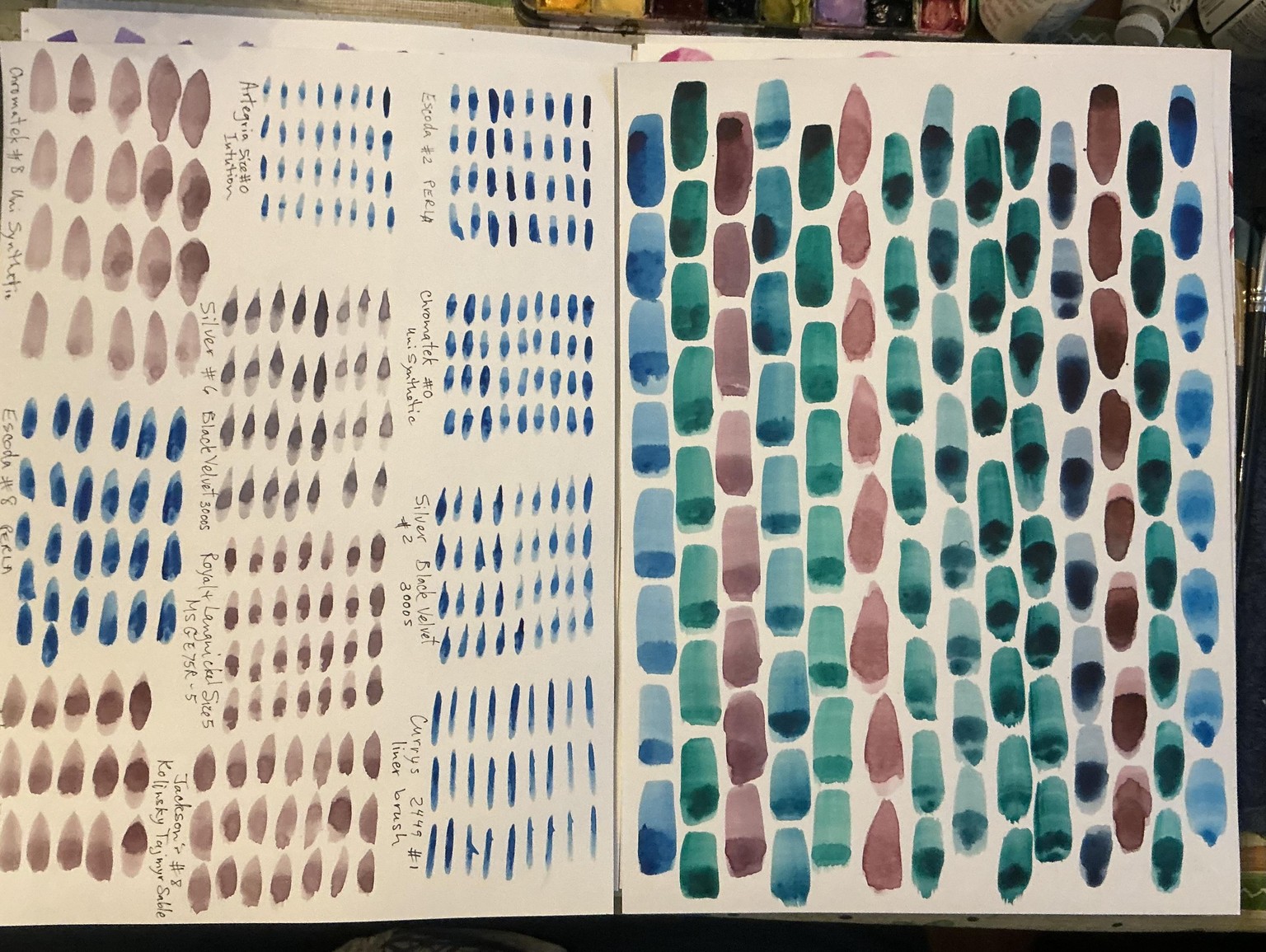 Watercolour Brush mark practise - image 2 - student project