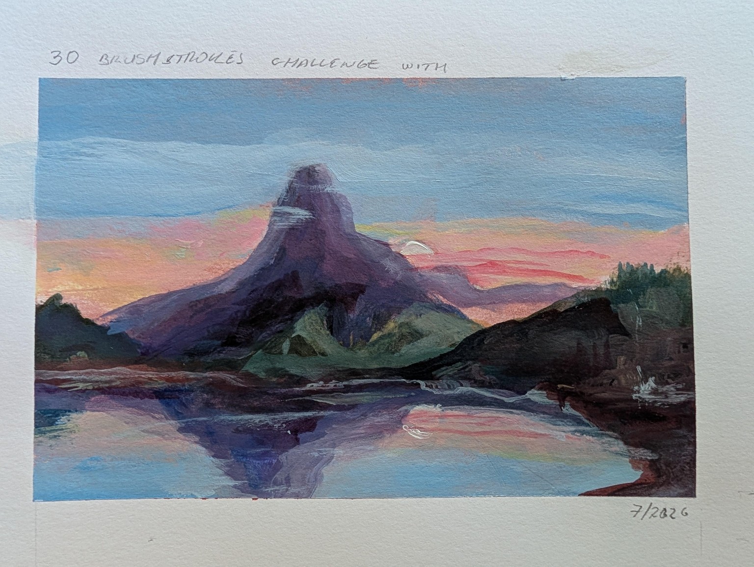 Landscape in 30 Brushstrokes in Acrylics - image 2 - student project