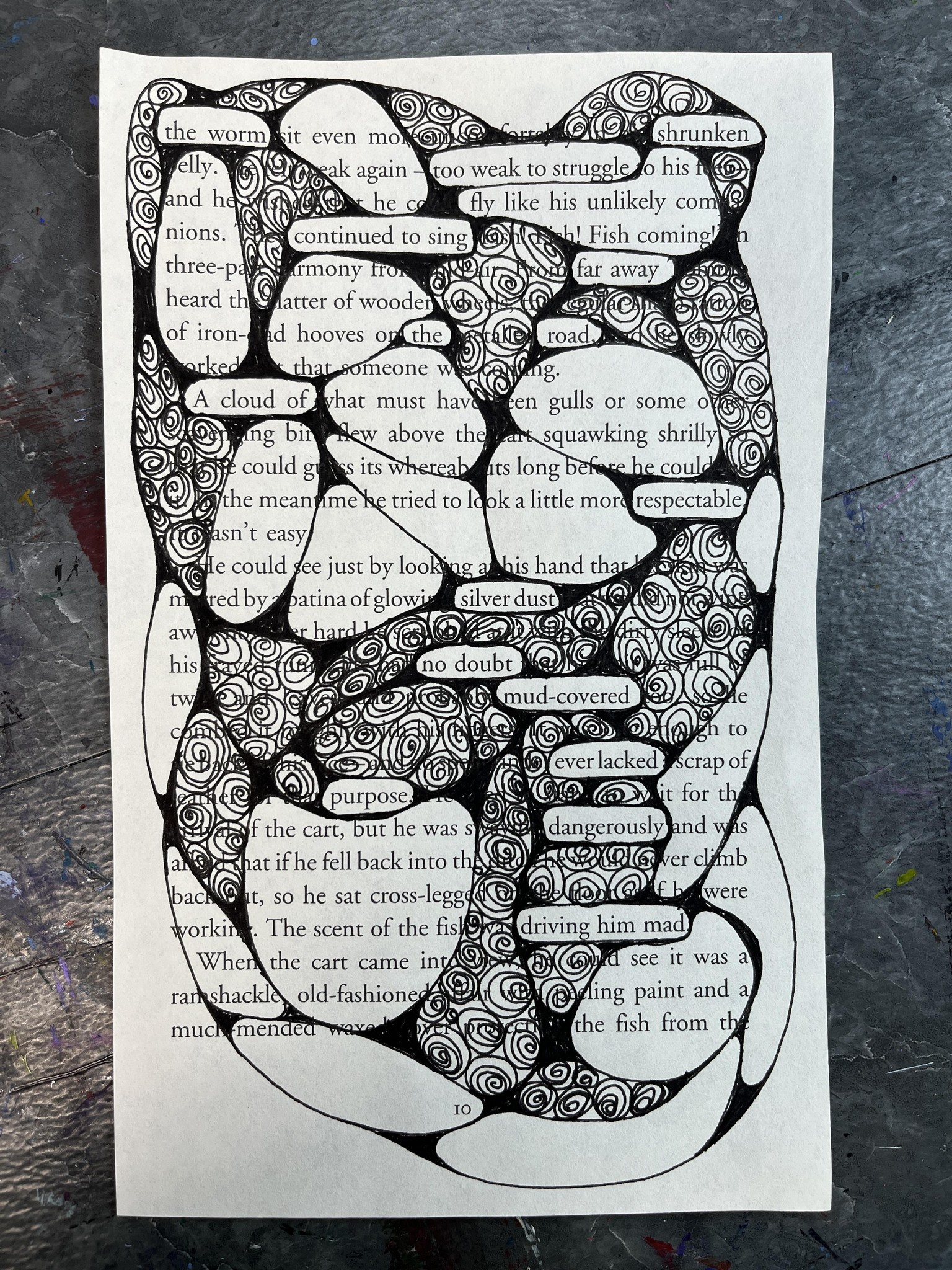 Neurographic Blackout Poetry - image 3 - student project