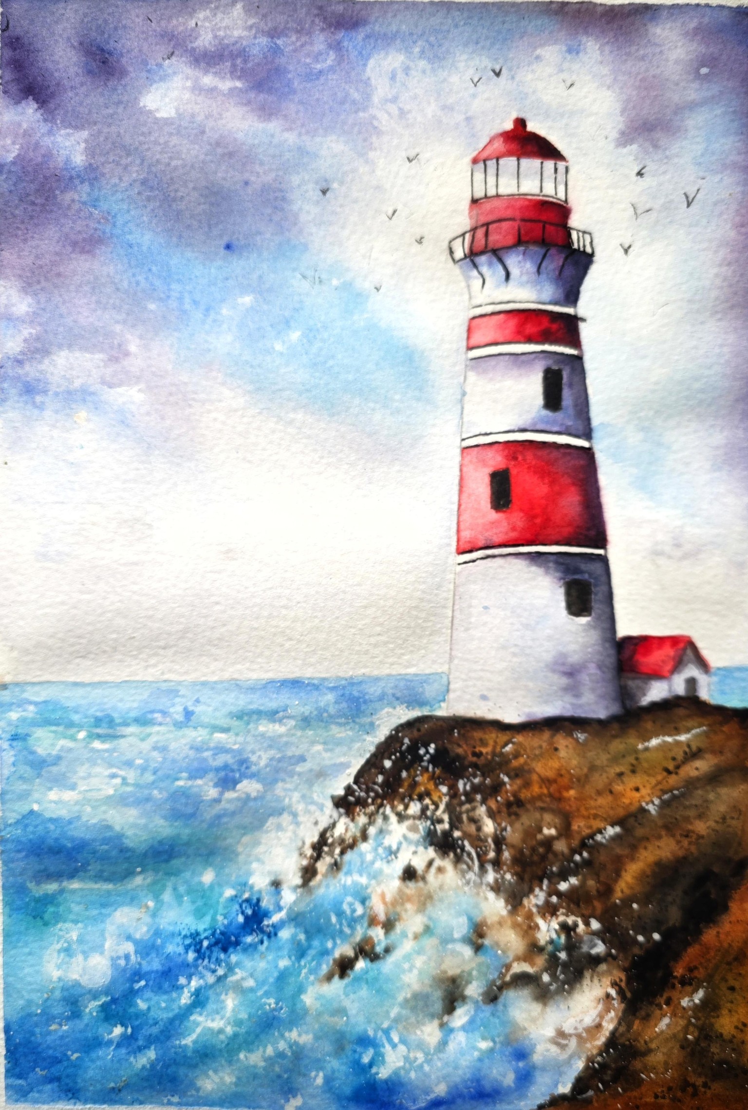 Lighthouse seascape - image 1 - student project