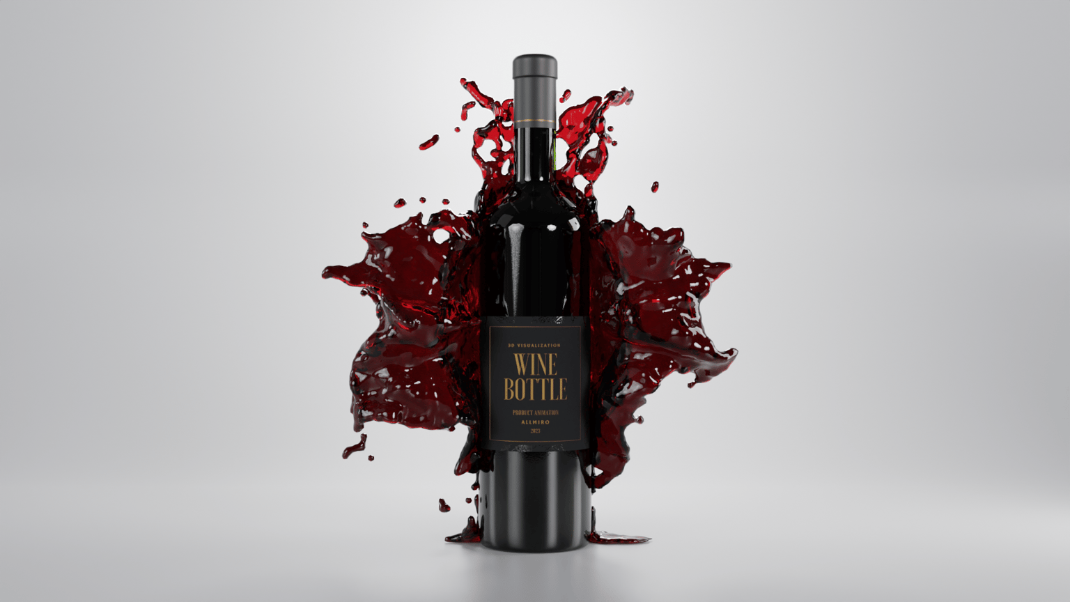Cinematic Wine Product Animations in Blender - image 4 - student project