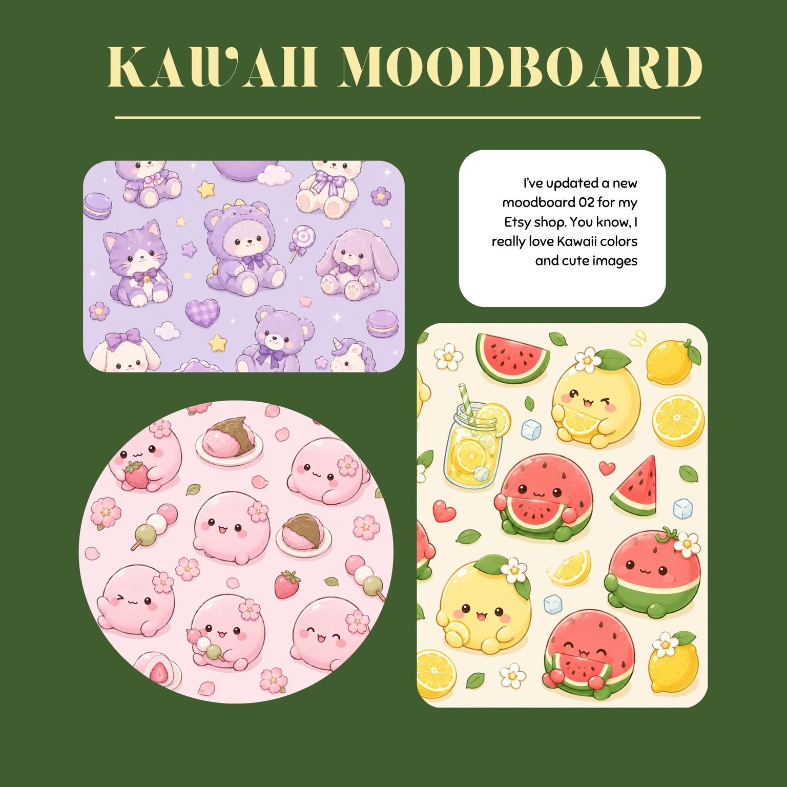 Kawaii Brand Vision Board – Soft & Playful Style - image 2 - student project