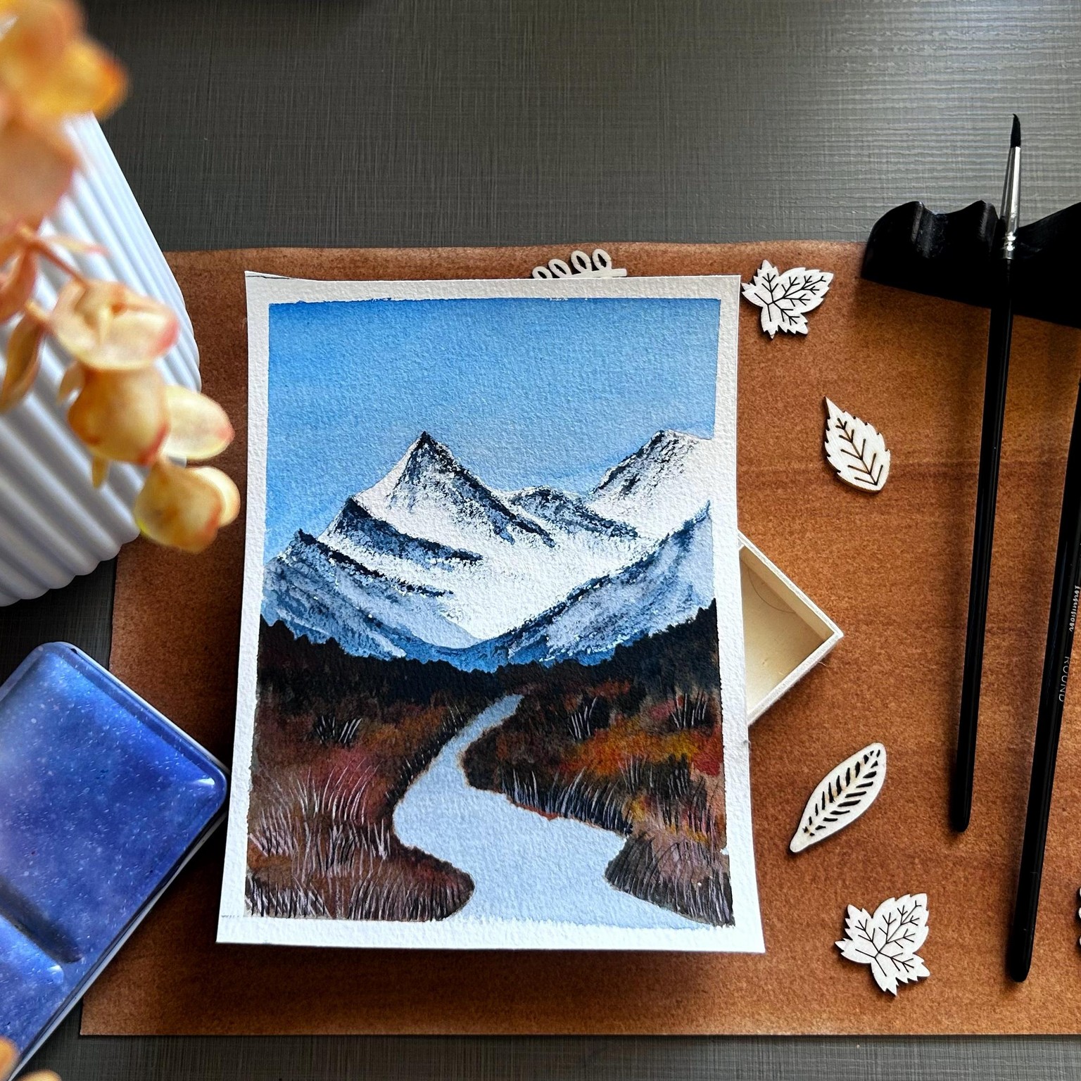 Autumn Landscape in Watercolor - image 5 - student project