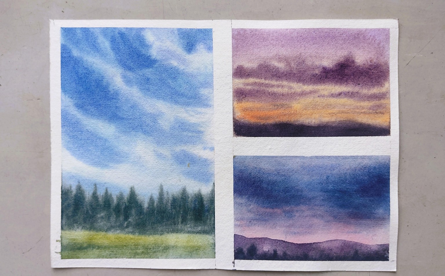 Watercolor Essentials for Painting Realistic Skies - image 1 - student project