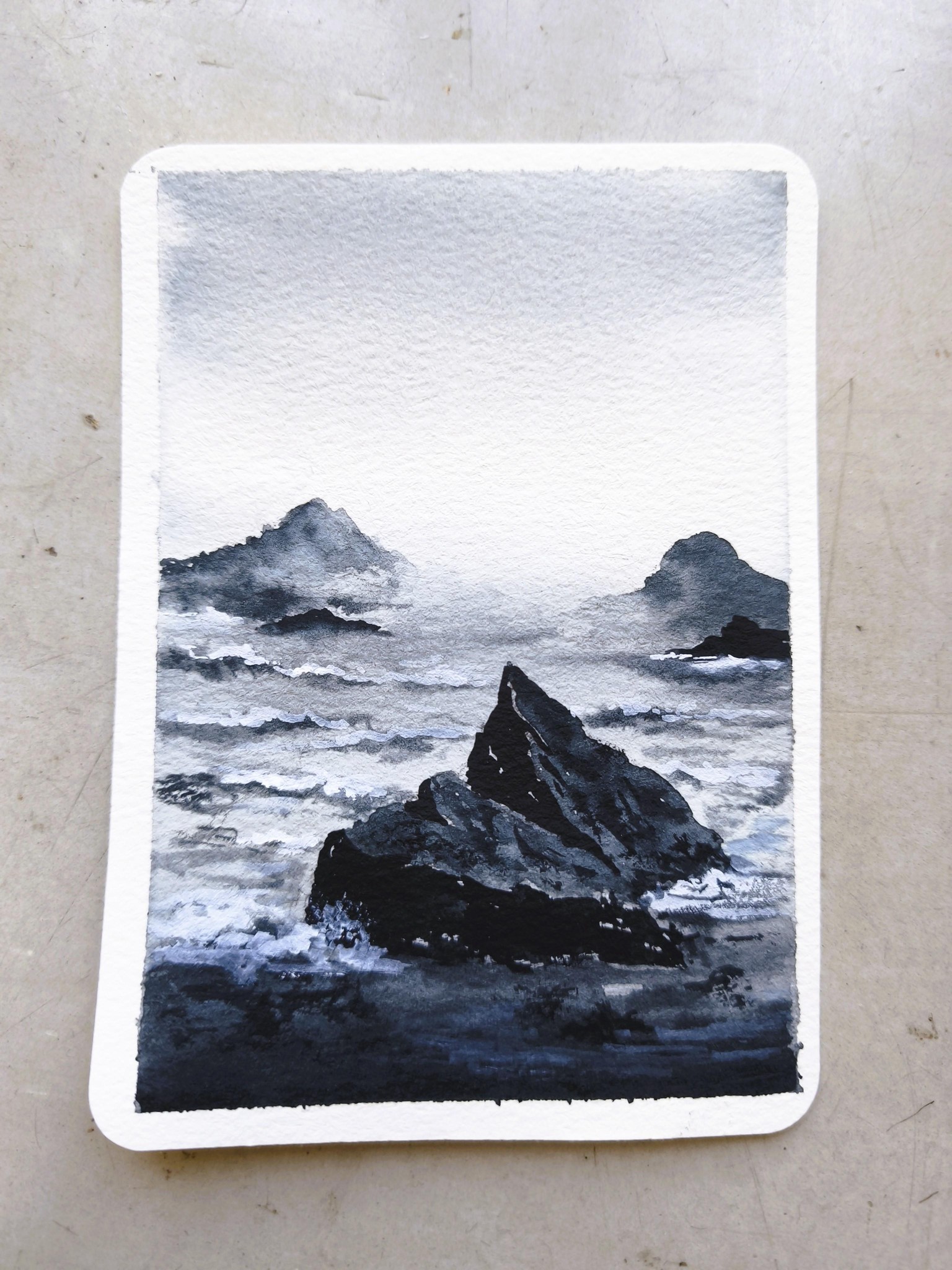 Monochrome watercolor challenge - image 3 - student project
