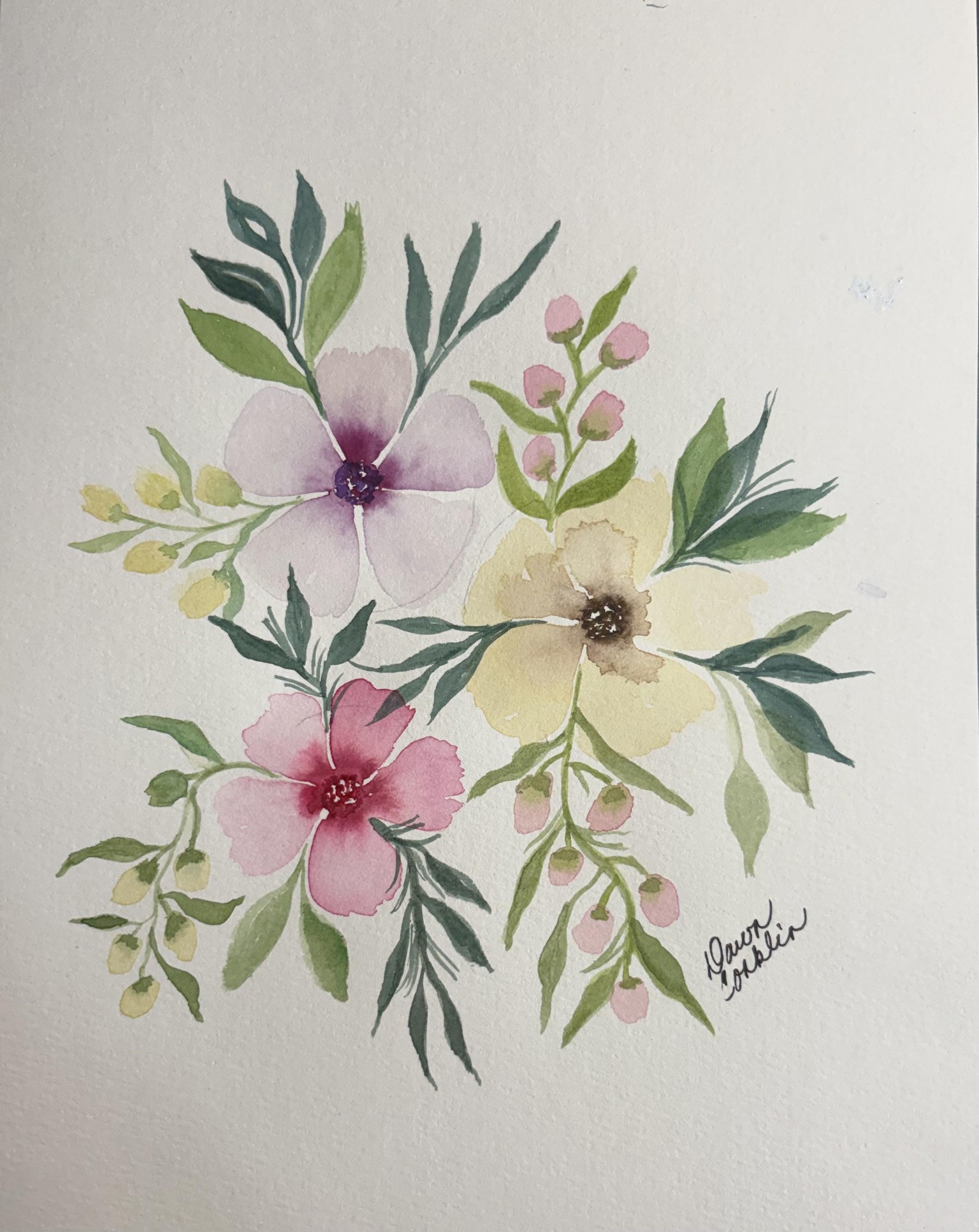 Loose Watercolor Floral - image 1 - student project
