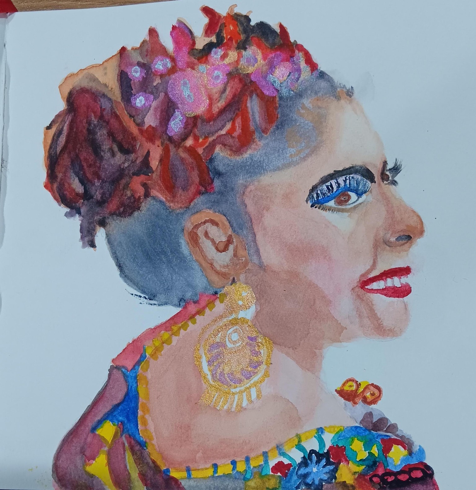 Jane Beata's Portraits, 5th one.  Lady with Pearls in her  Hair. - image 1 - student project
