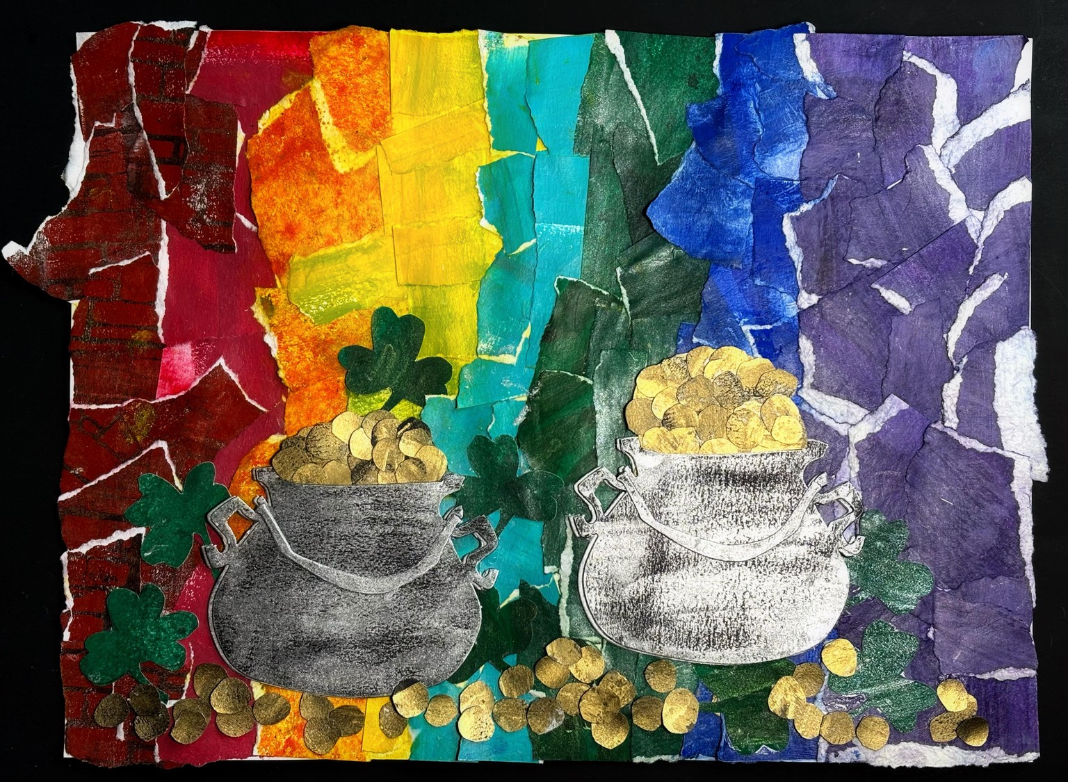 Torn Paper Collage for St. Patricks Day - image 1 - student project