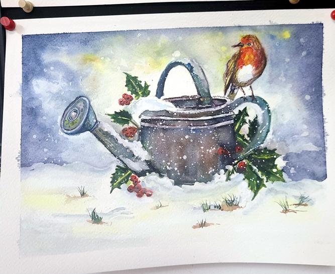 Robin in Winter Snow - image 1 - student project