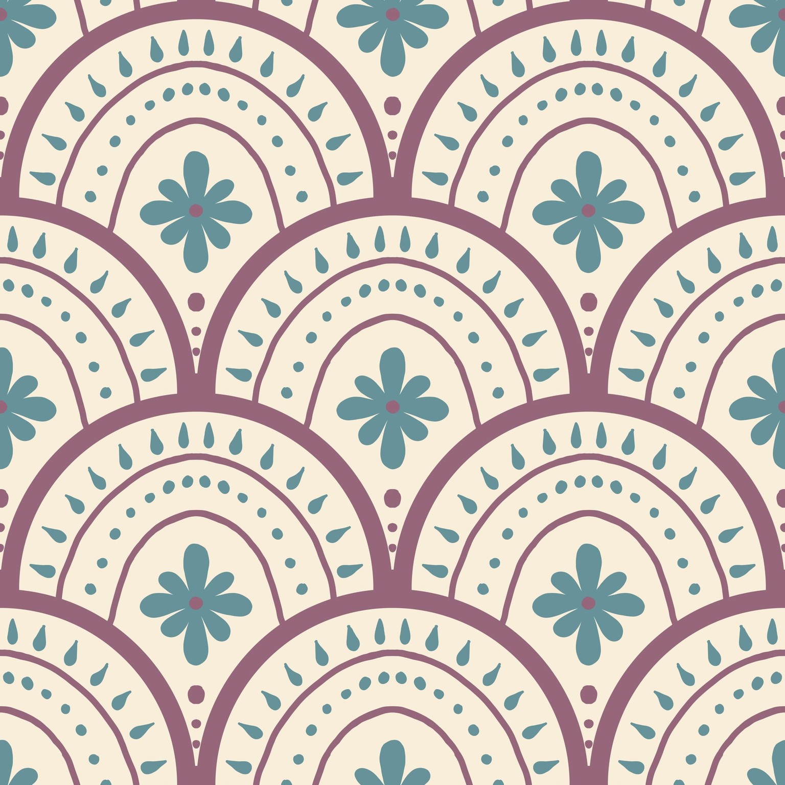 Boho Floral Scallop - image 2 - student project