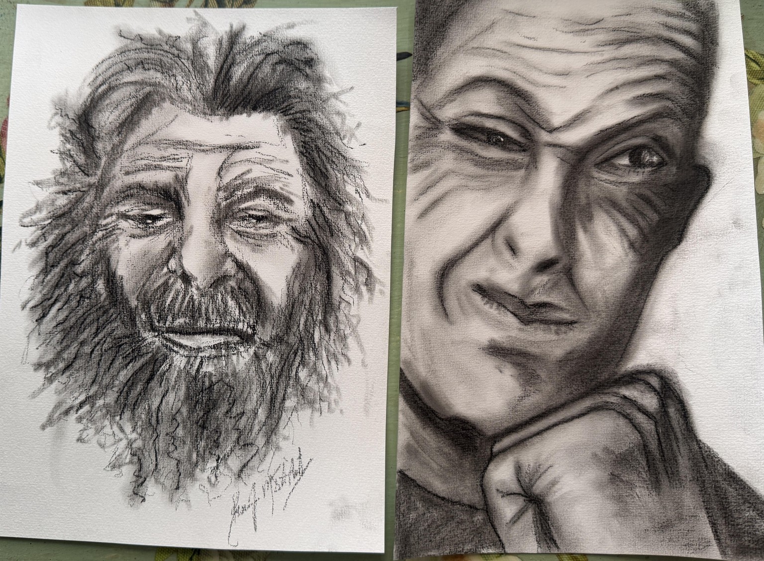 Charcoal drawings - image 1 - student project