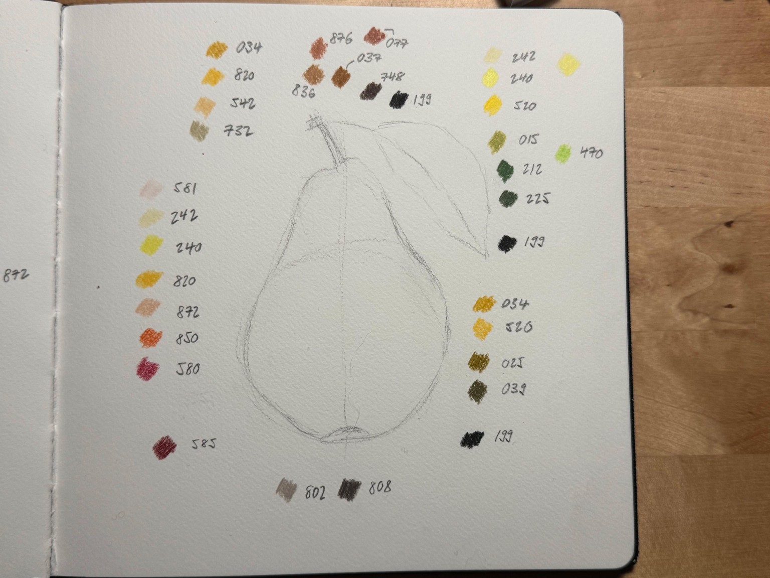 Sphere and Pear in Colour Pencil - image 2 - student project