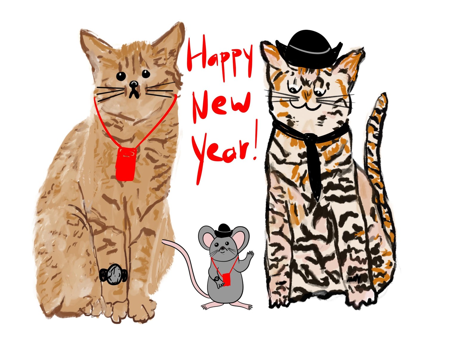 Xmas cats with a little delay! - image 1 - student project