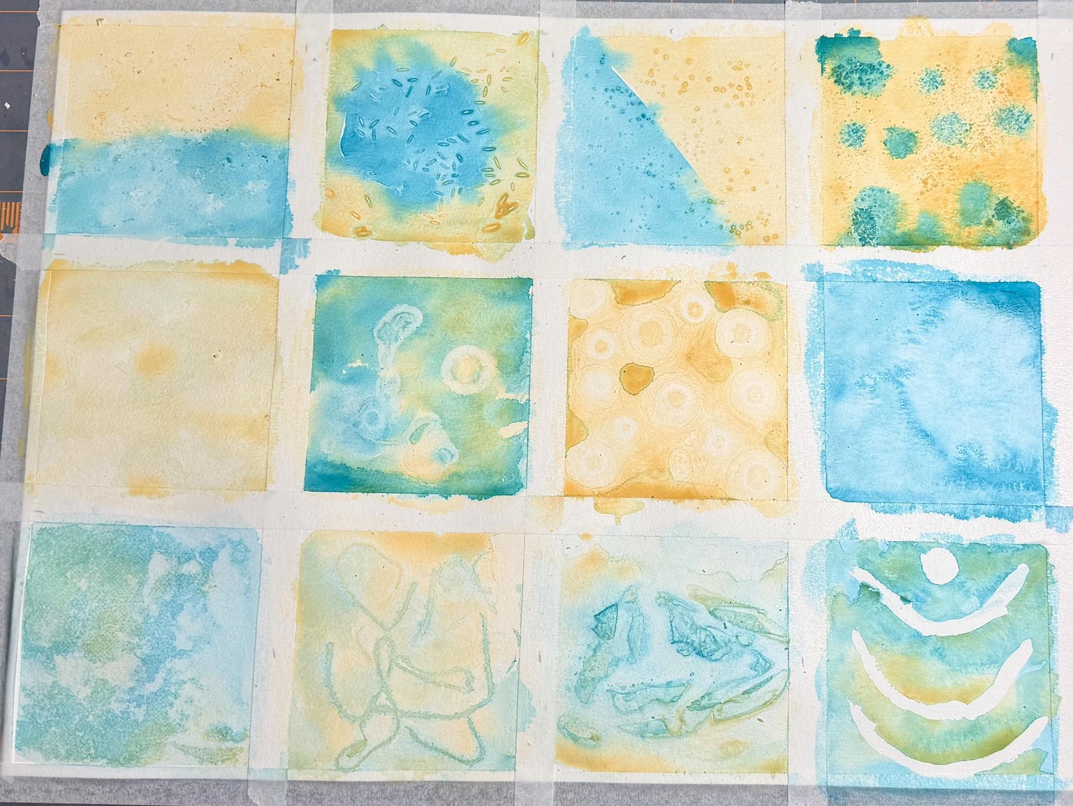Textures & Patterns in Blue and Yellow - image 2 - student project