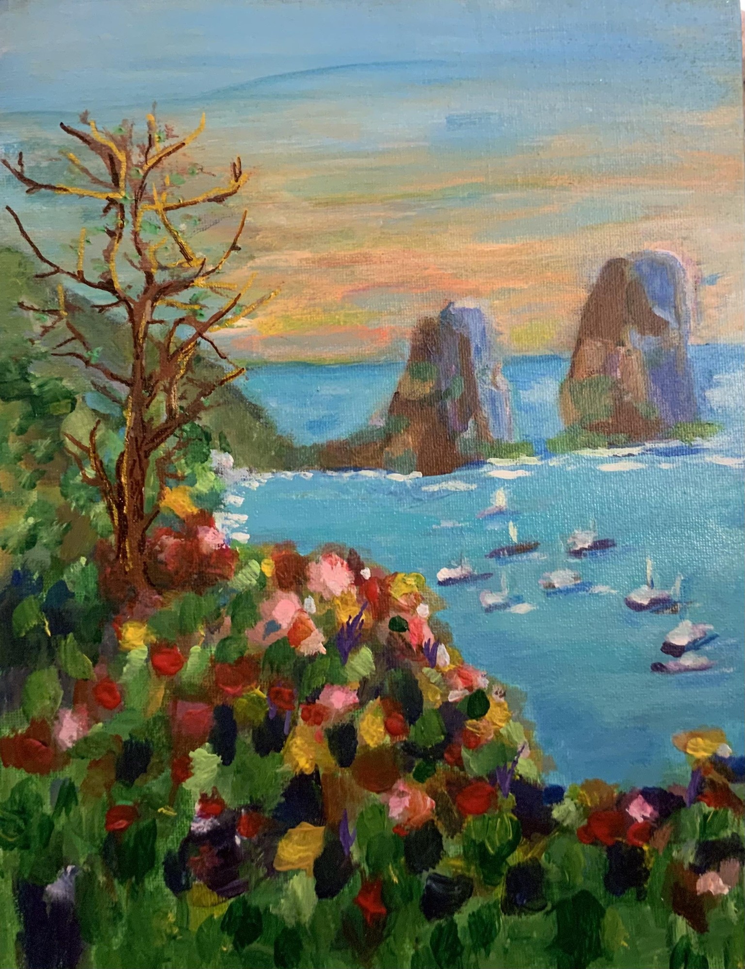 Capri Island colorful beach scene. - image 1 - student project