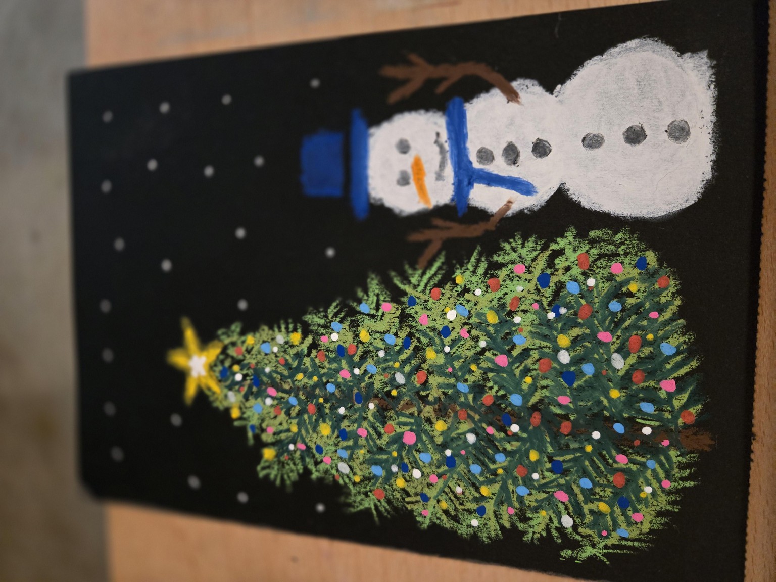 Xmas tree w snowman - image 1 - student project