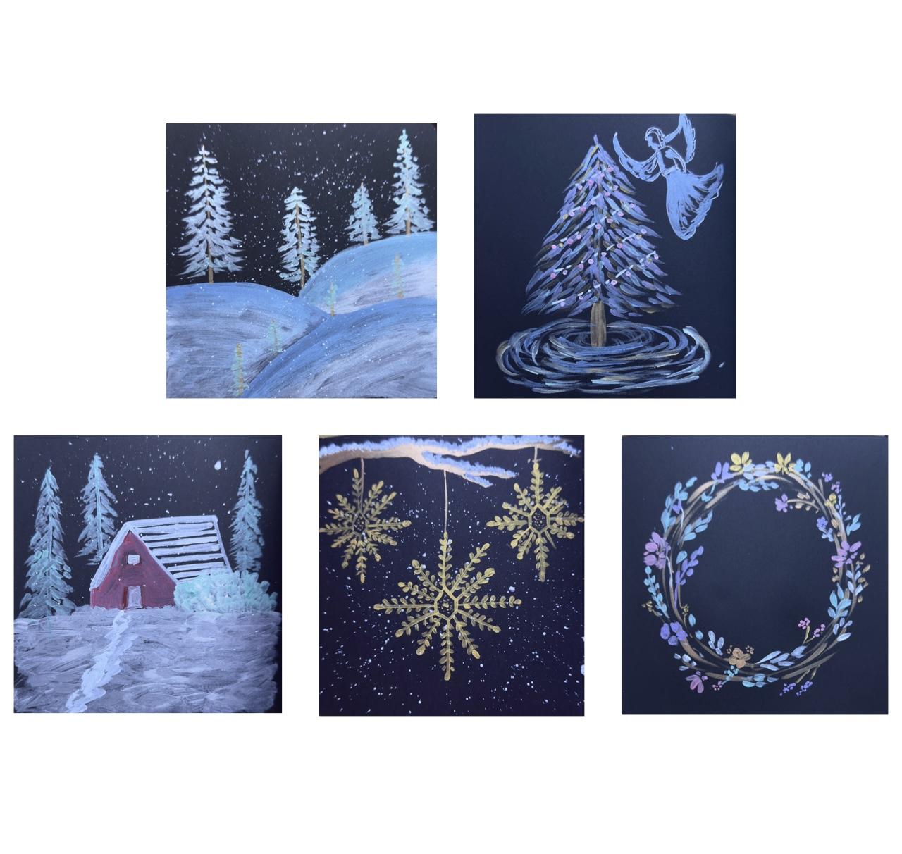 Shimmery holiday cards - image 1 - student project