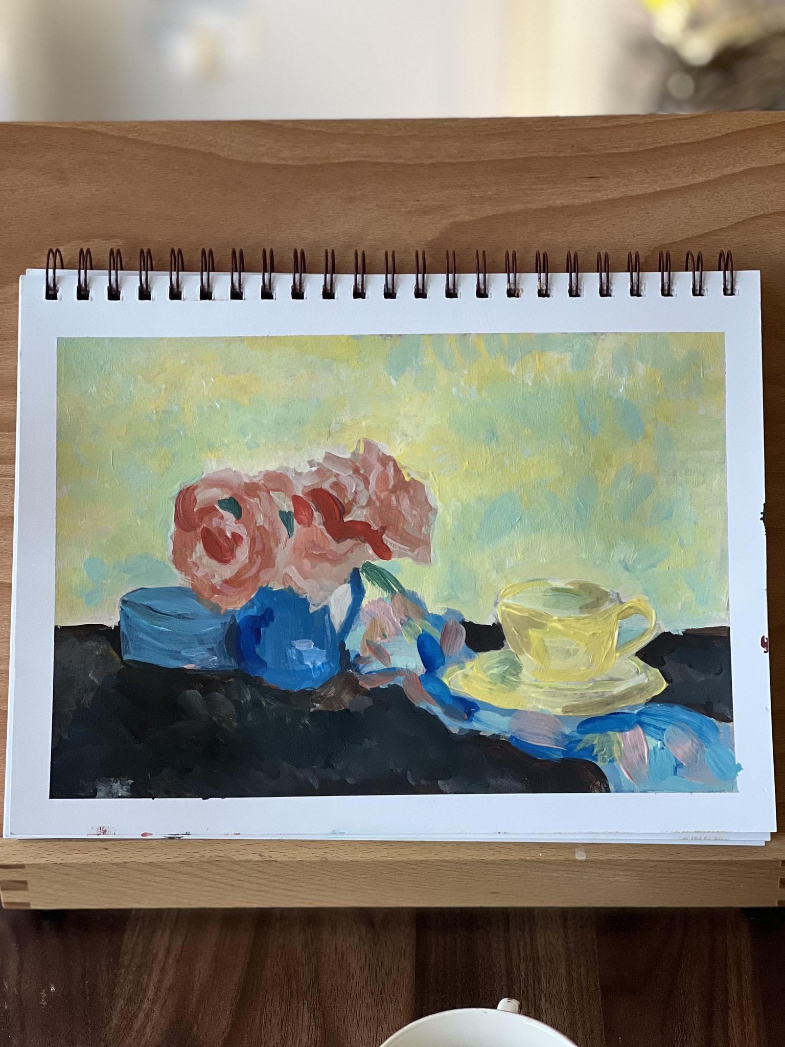 Still life roses and teacup - image 1 - student project