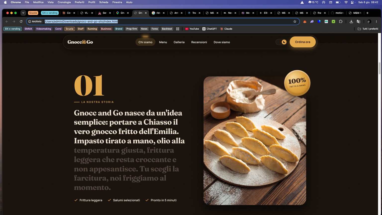 Take away website - image 2 - student project
