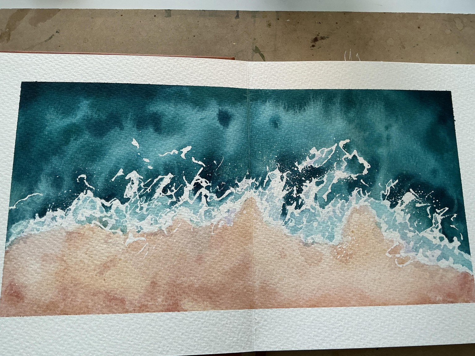 Watercolour Ocean Waves - image 1 - student project