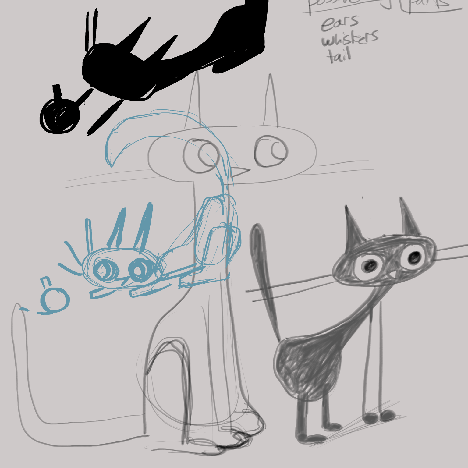 Silhouette and Shape - Cartoon Cats “The Catnip Toy” - image 5 - student project
