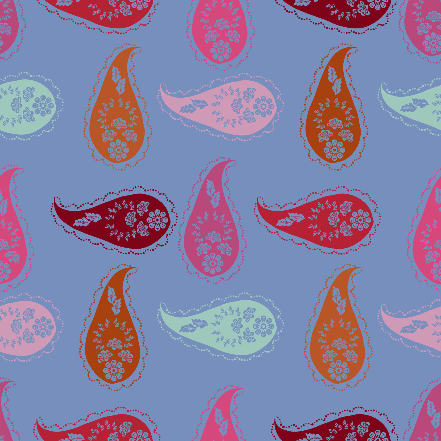 Paisley shawl and repeat patterns - image 8 - student project