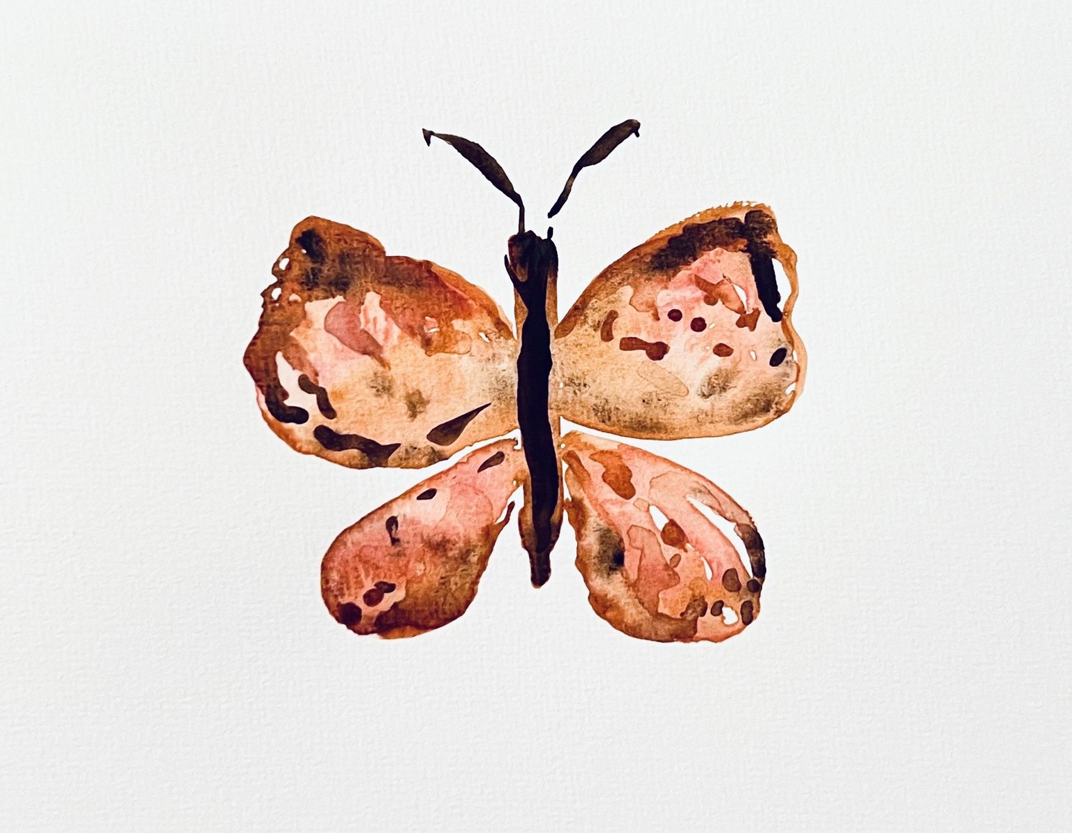 Abstract intuitive watercolor butterflies 🦋 - image 2 - student project