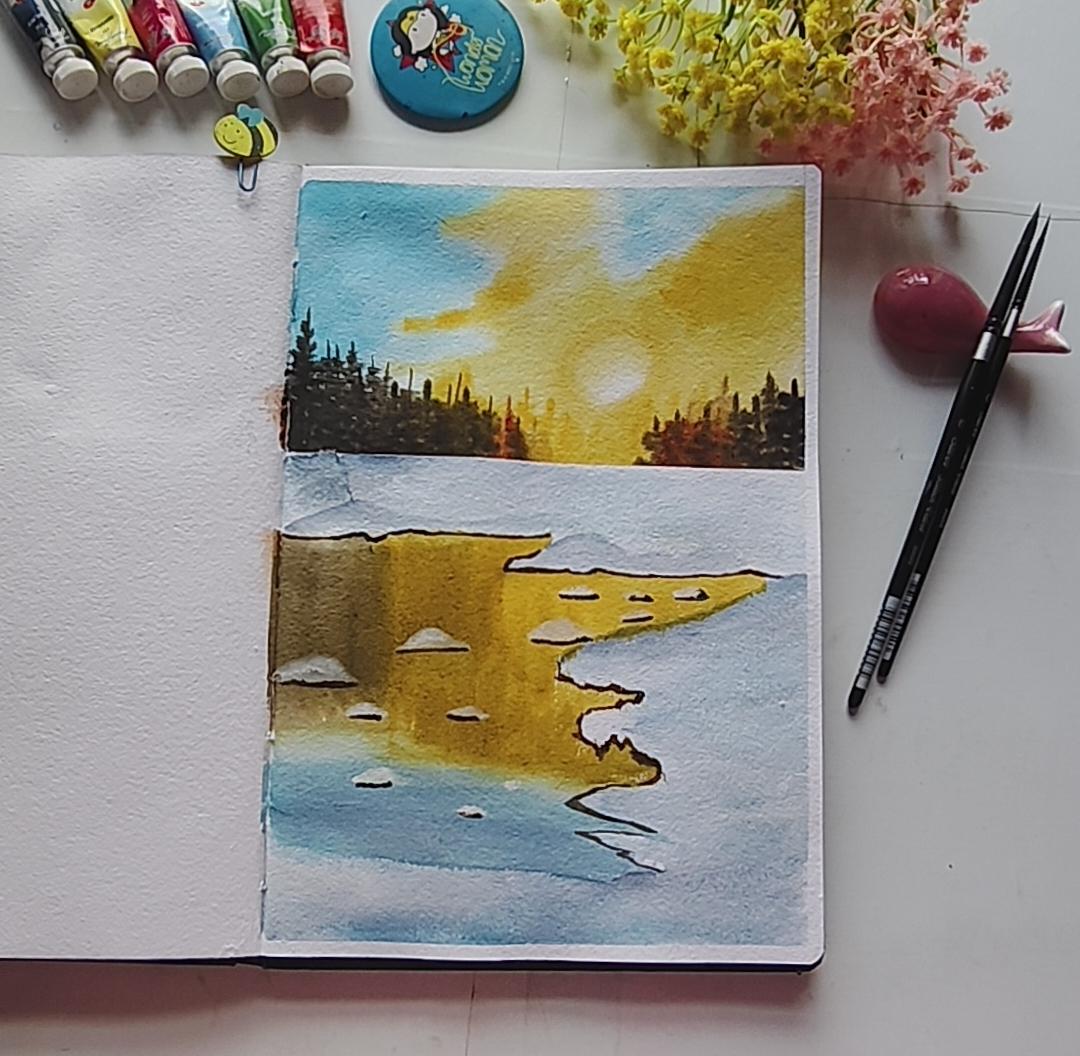 Winter reflection art - image 1 - student project