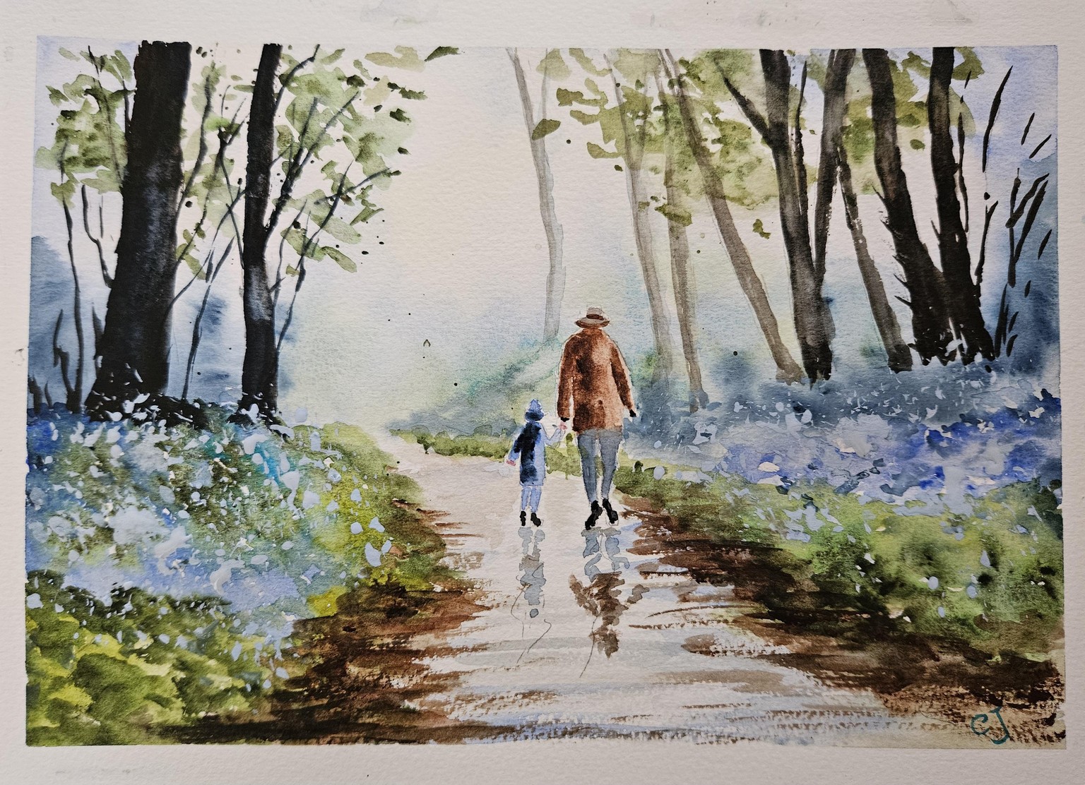 Tall man in blue woodlands - image 1 - student project