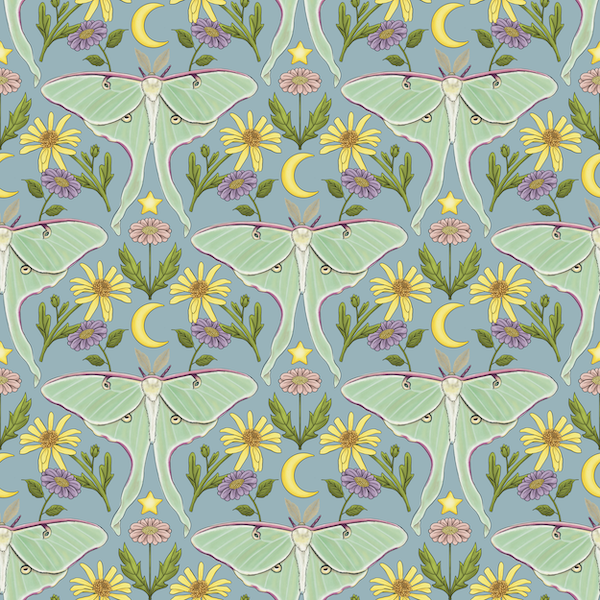 Luna Moth Floral - image 2 - student project