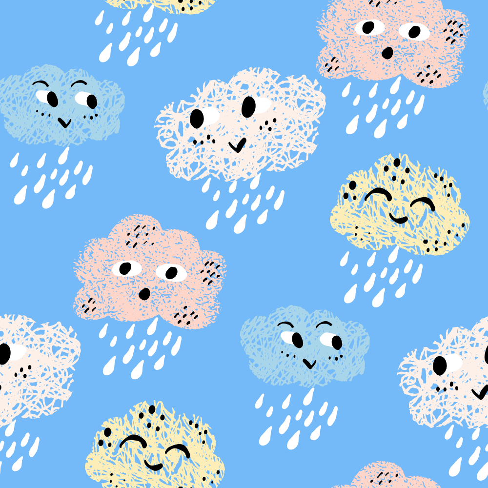 Cute clouds pattern - image 2 - student project
