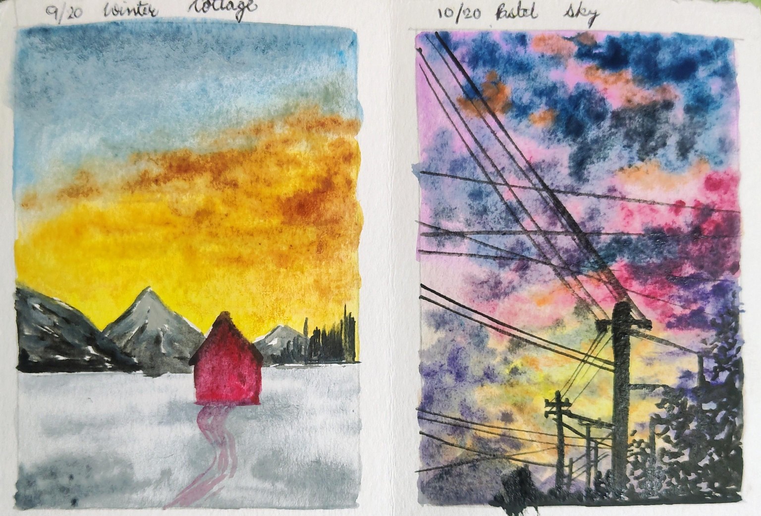 20 days watercolor with Umashree - image 1 - student project