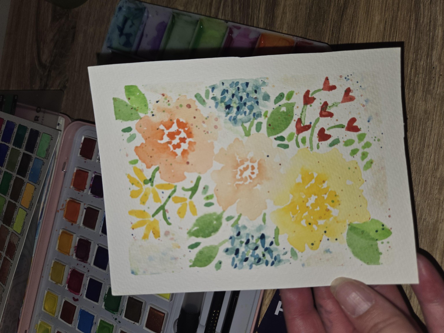 Watercolor florals - image 2 - student project
