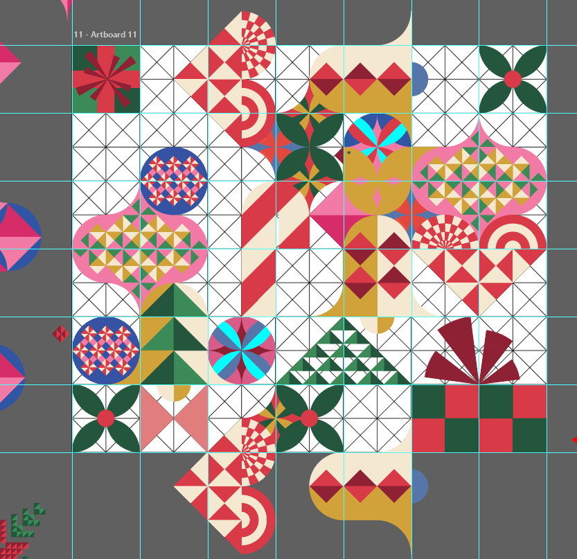 From Grids to Patterns: Merry Maximalist & Geometric Hydrangeas - image 6 - student project
