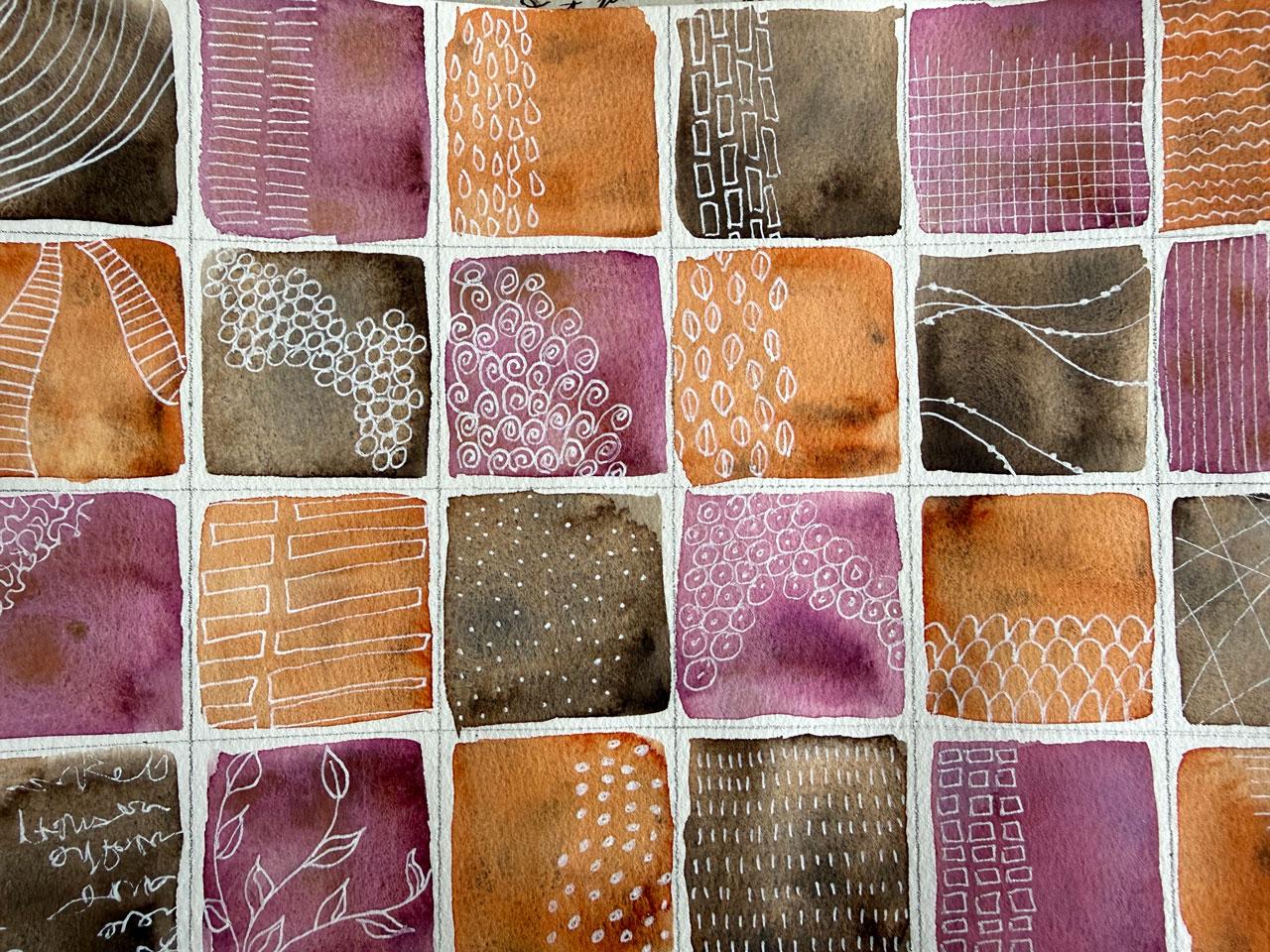 Watercolor Mark-Making: Create a Beautiful Patterned Reference Library - image 5 - student project