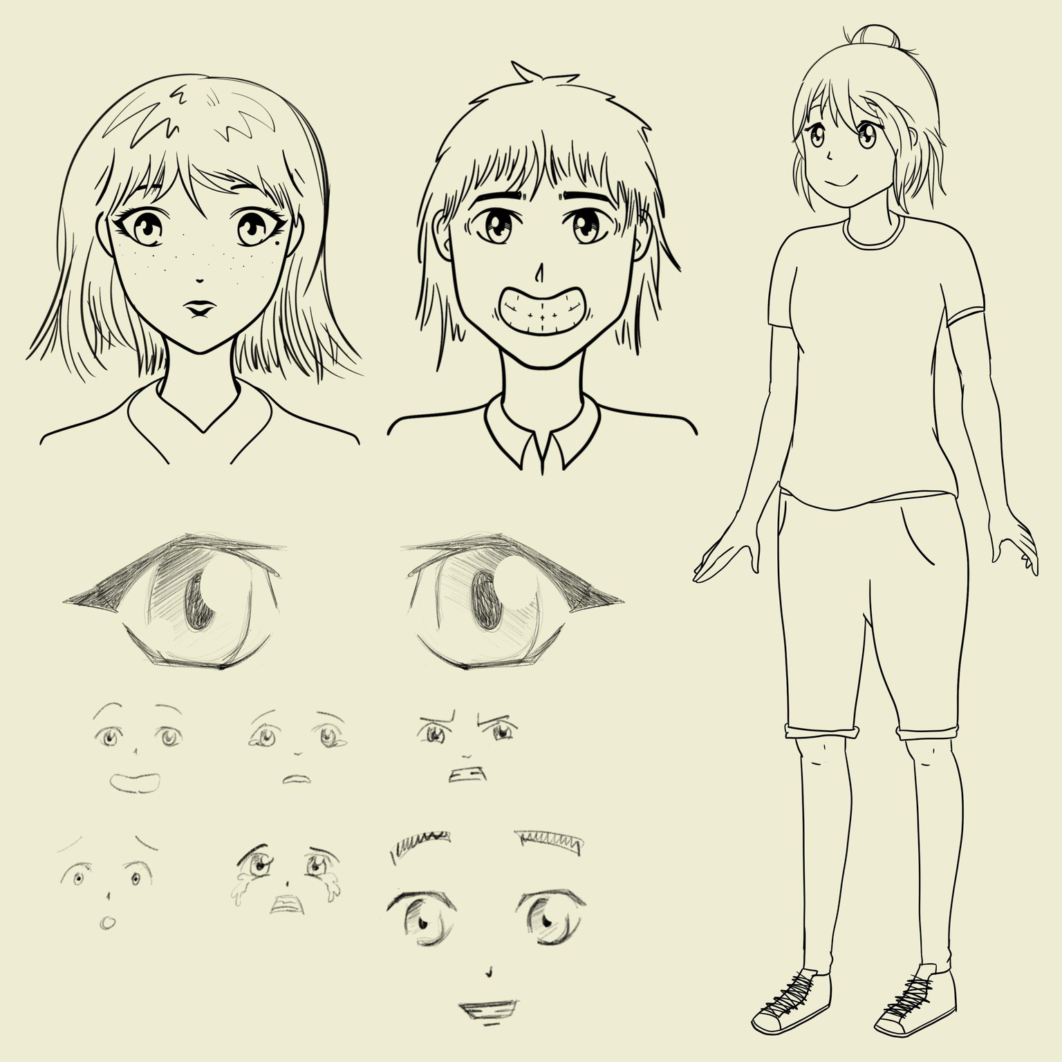 Beginner anime drawing - image 1 - student project