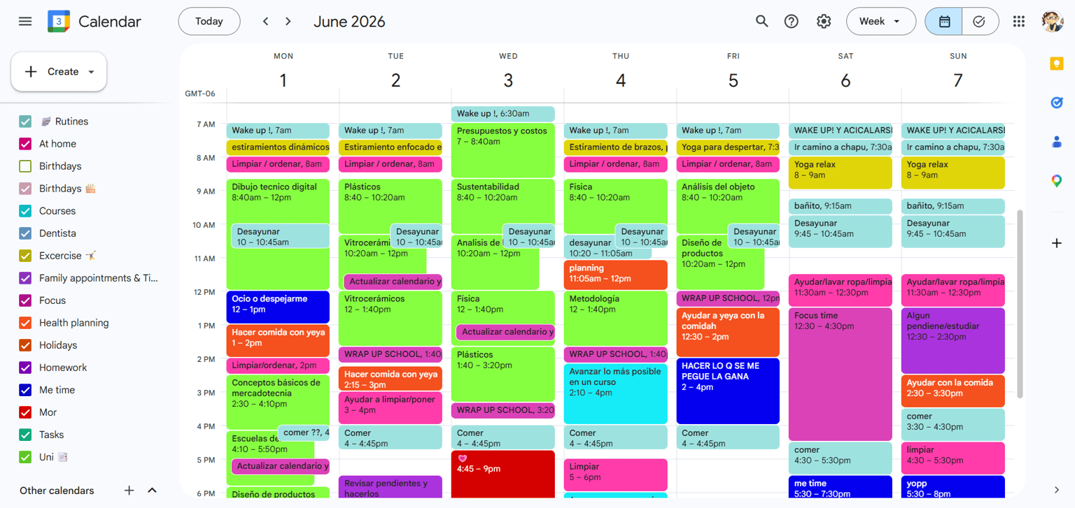 Week calendar - image 1 - student project