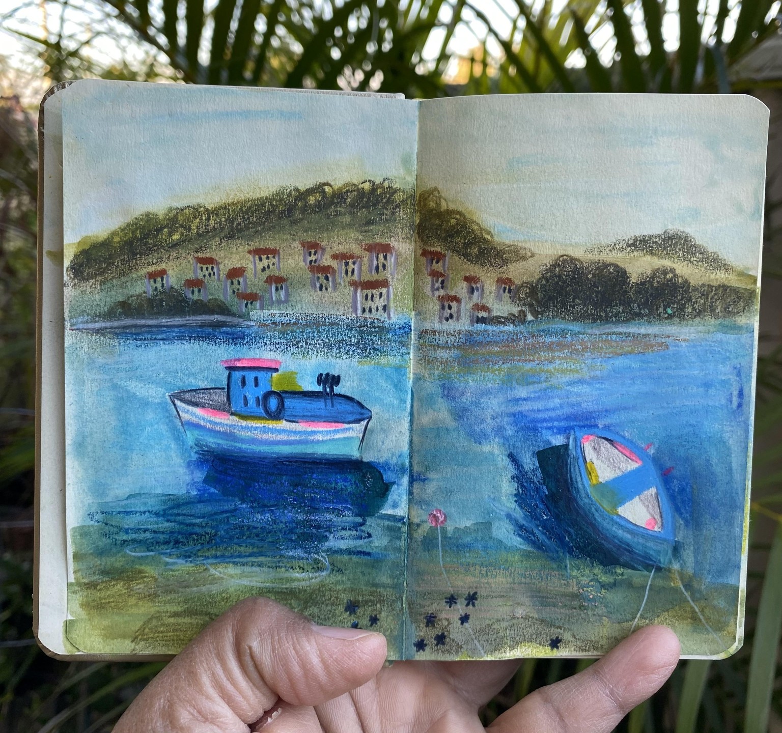 Love these mixed media boats - image 1 - student project