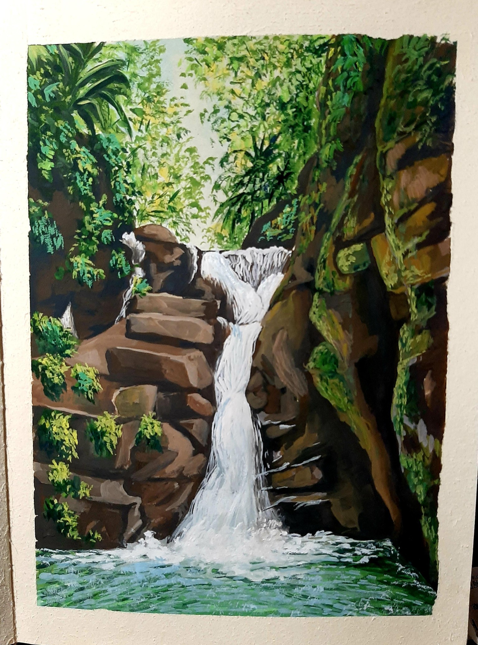 Cascade gouache - image 1 - student project