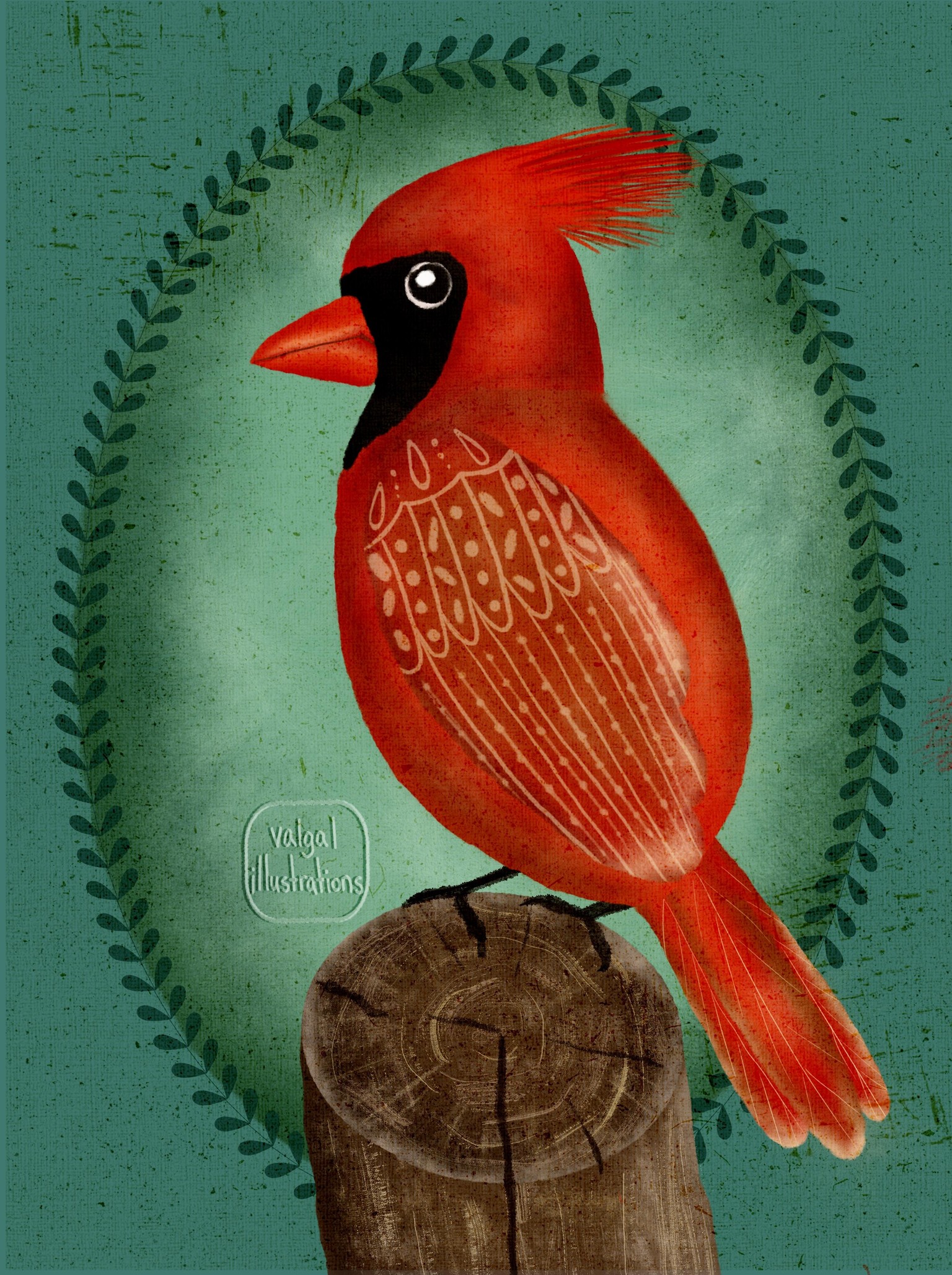 Folk Art Kingfisher - image 2 - student project