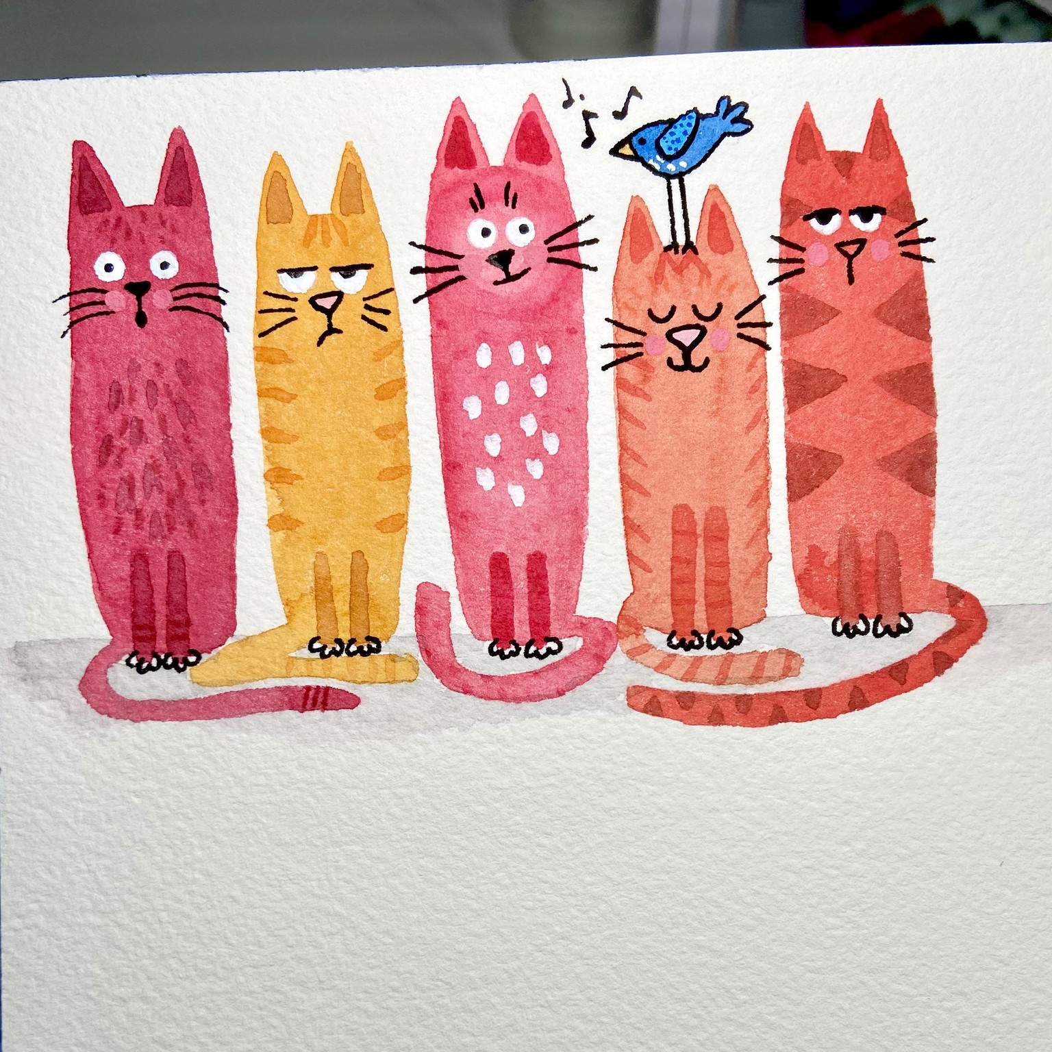 Watercolour Kitties - image 2 - student project