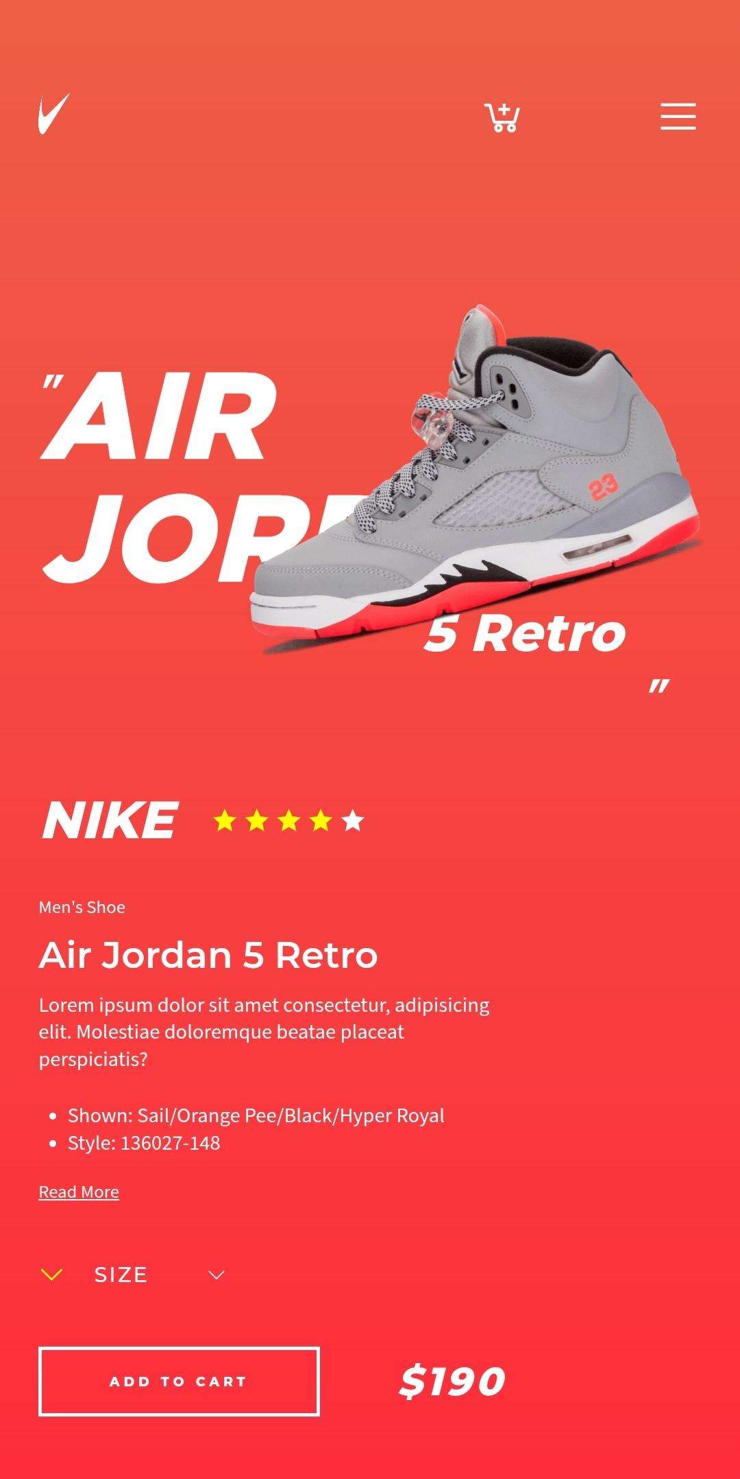 Nike Shop Site - image 1 - student project
