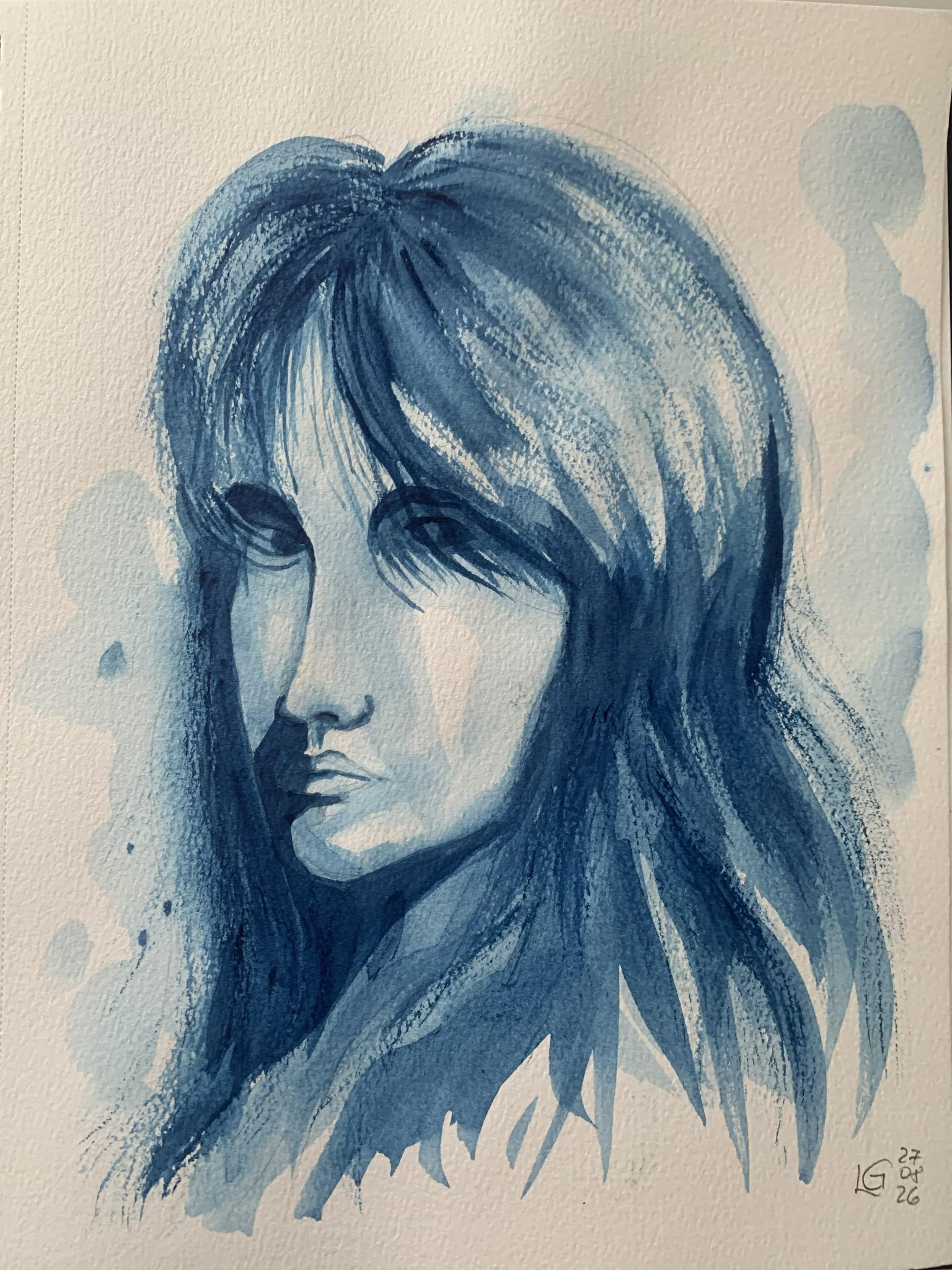 Monochrome Watercolour Portraits - image 5 - student project