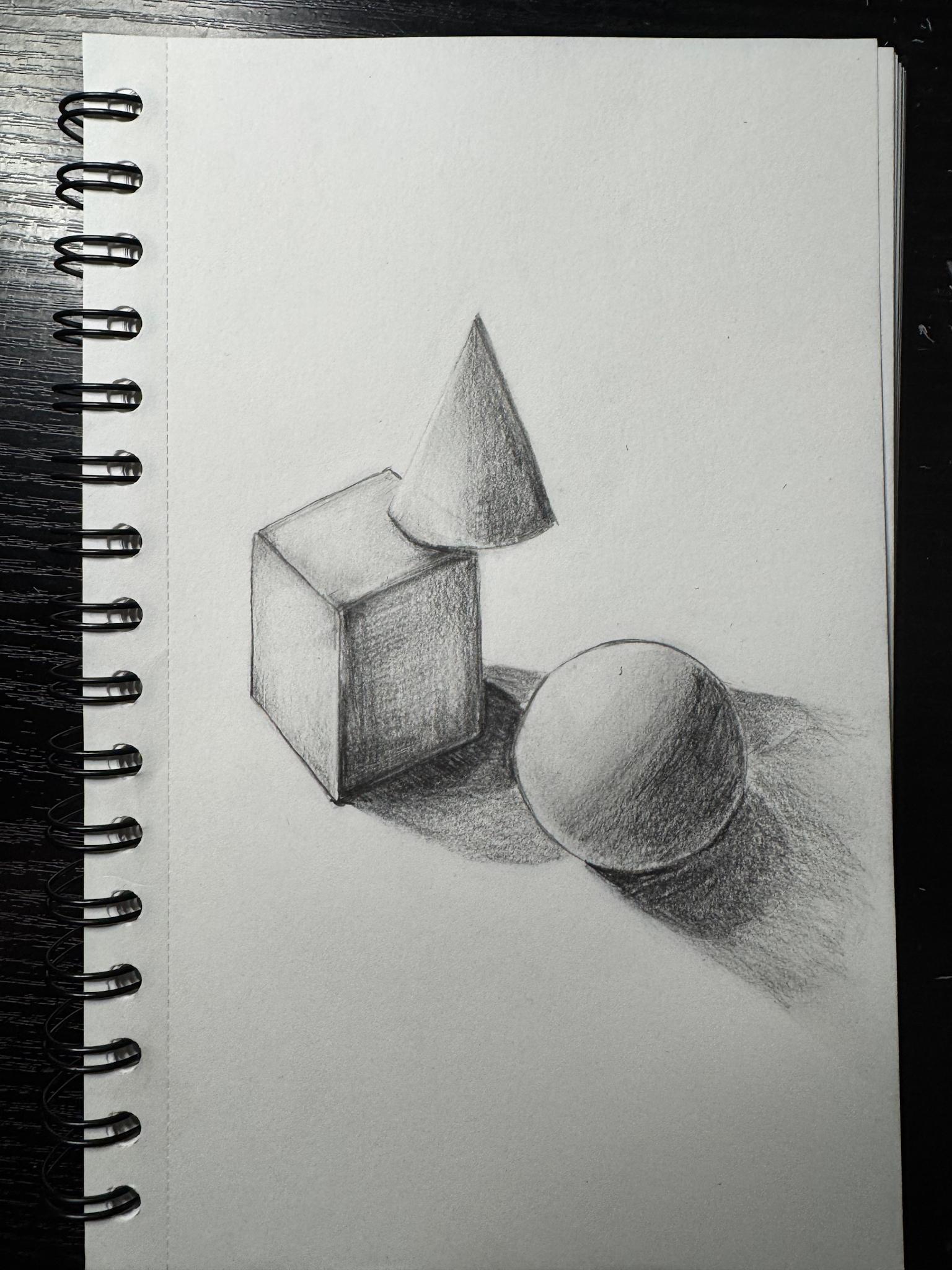 Drawing Practice Shapes and Shadows - image 1 - student project
