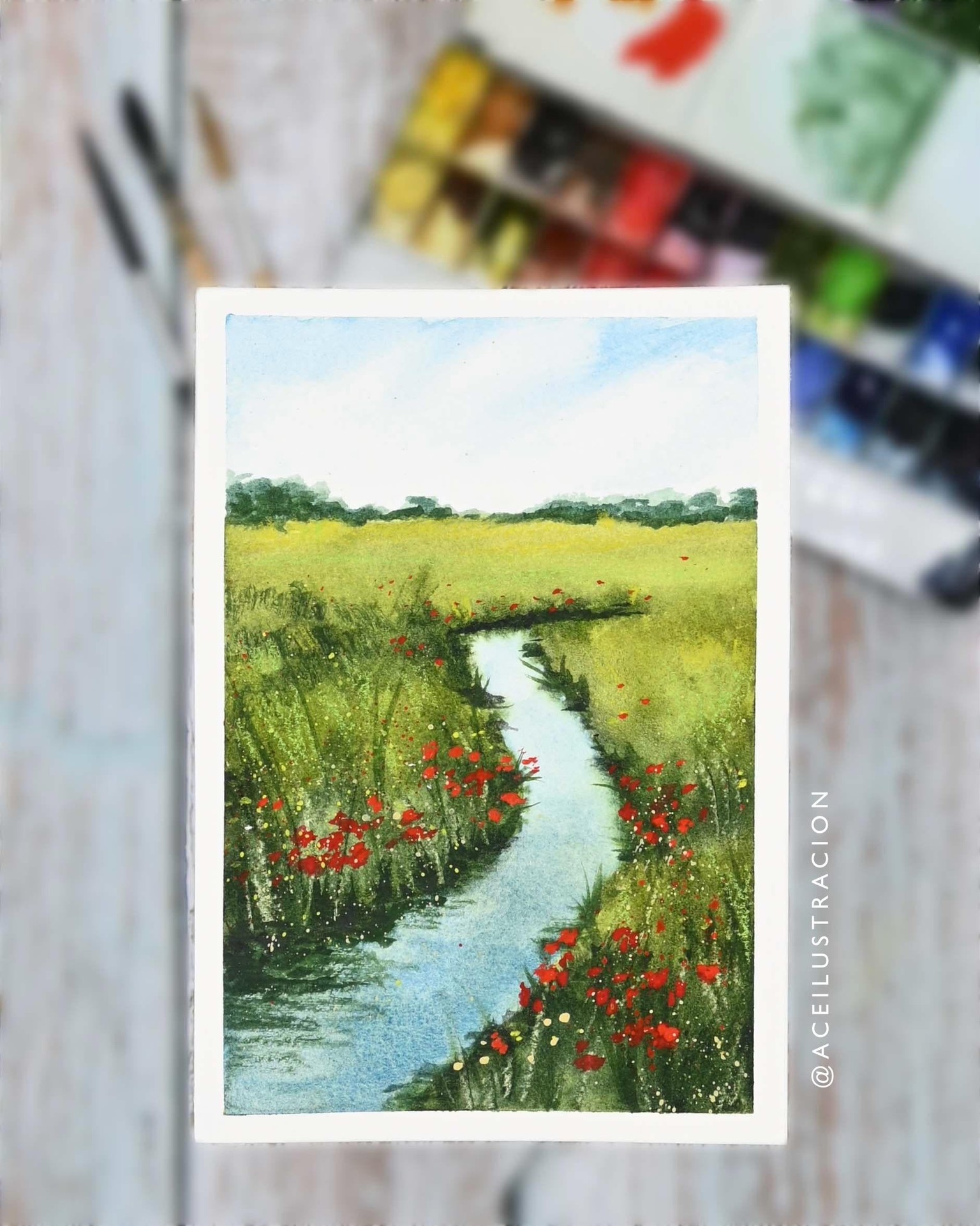 Spring Landscapes in Watercolor - image 1 - student project