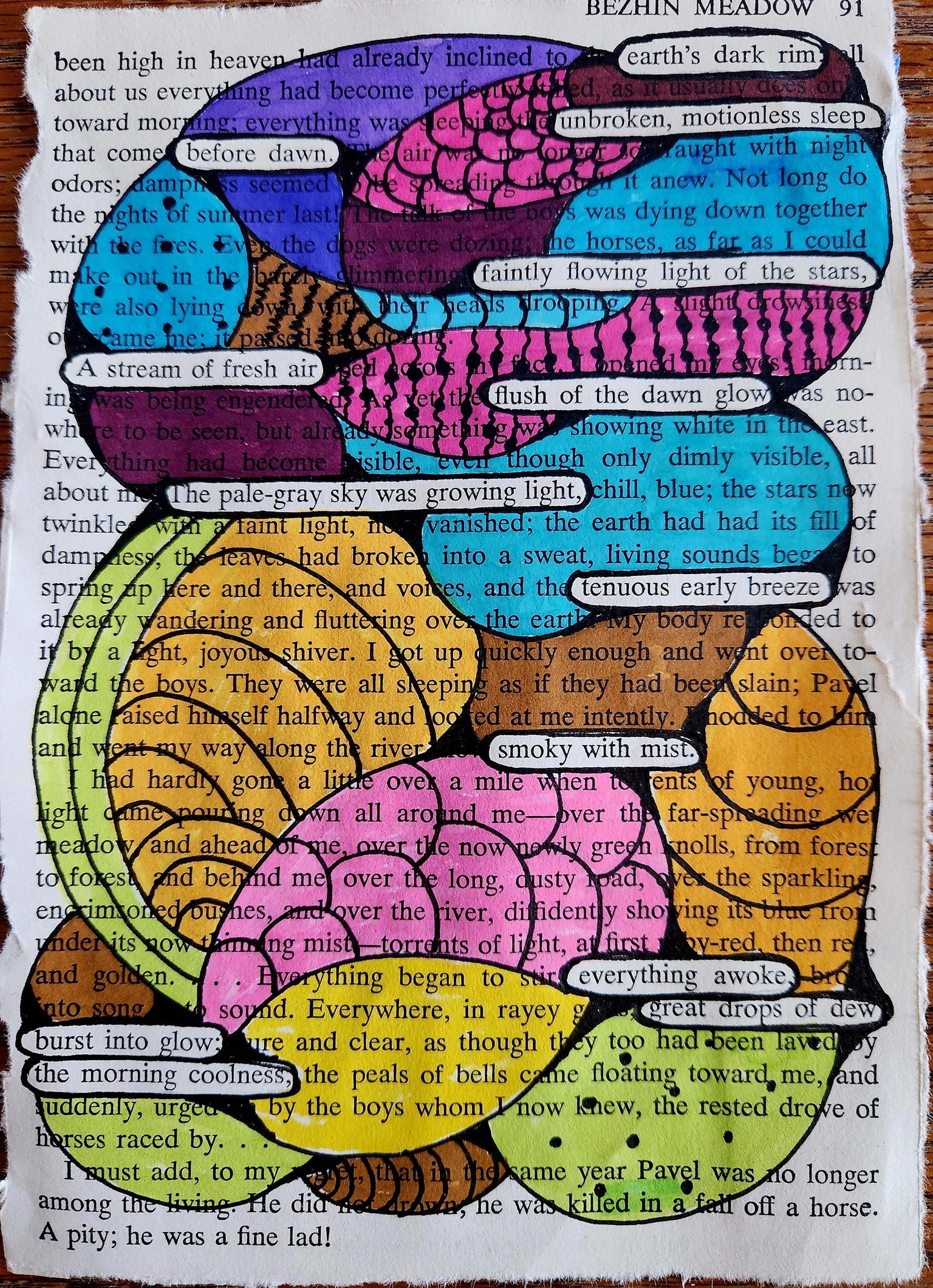 The Dawn/blackout poetry - image 1 - student project