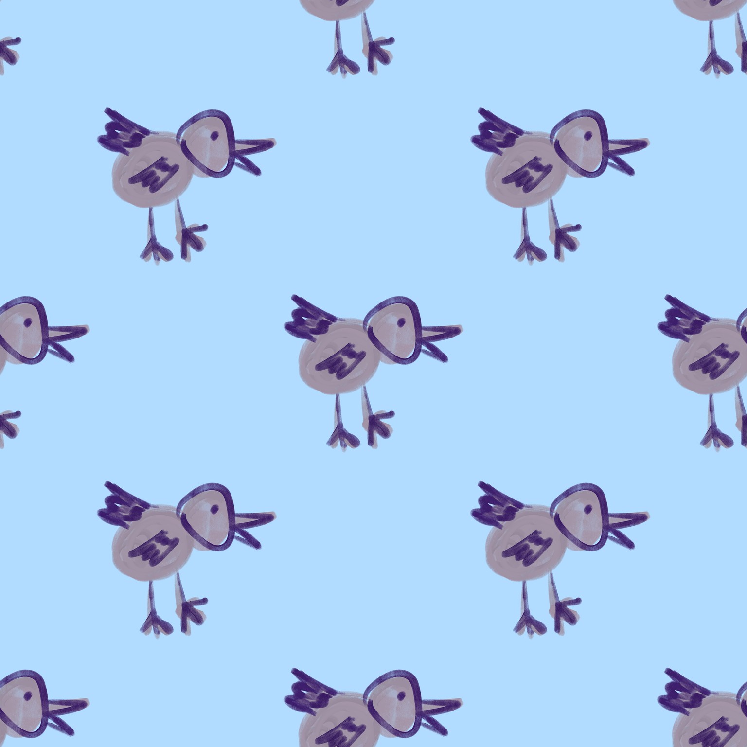 Half drop Tropical Fruits & Chirpy - image 1 - student project