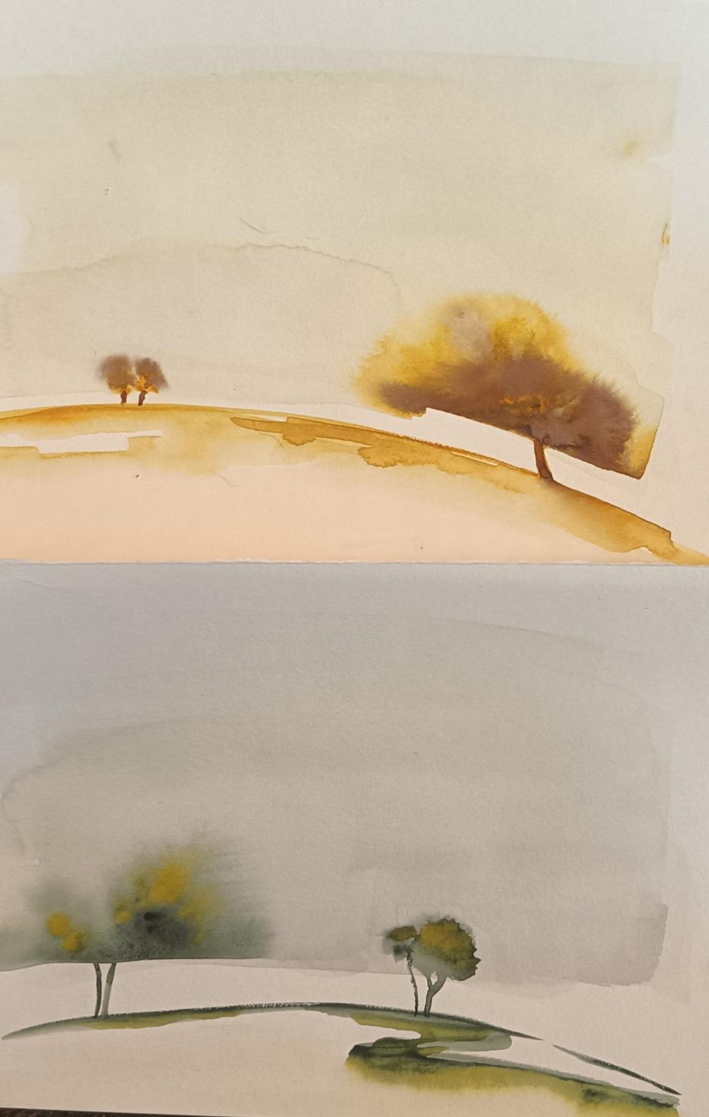 Relaxing Trees in watercolour - image 3 - student project