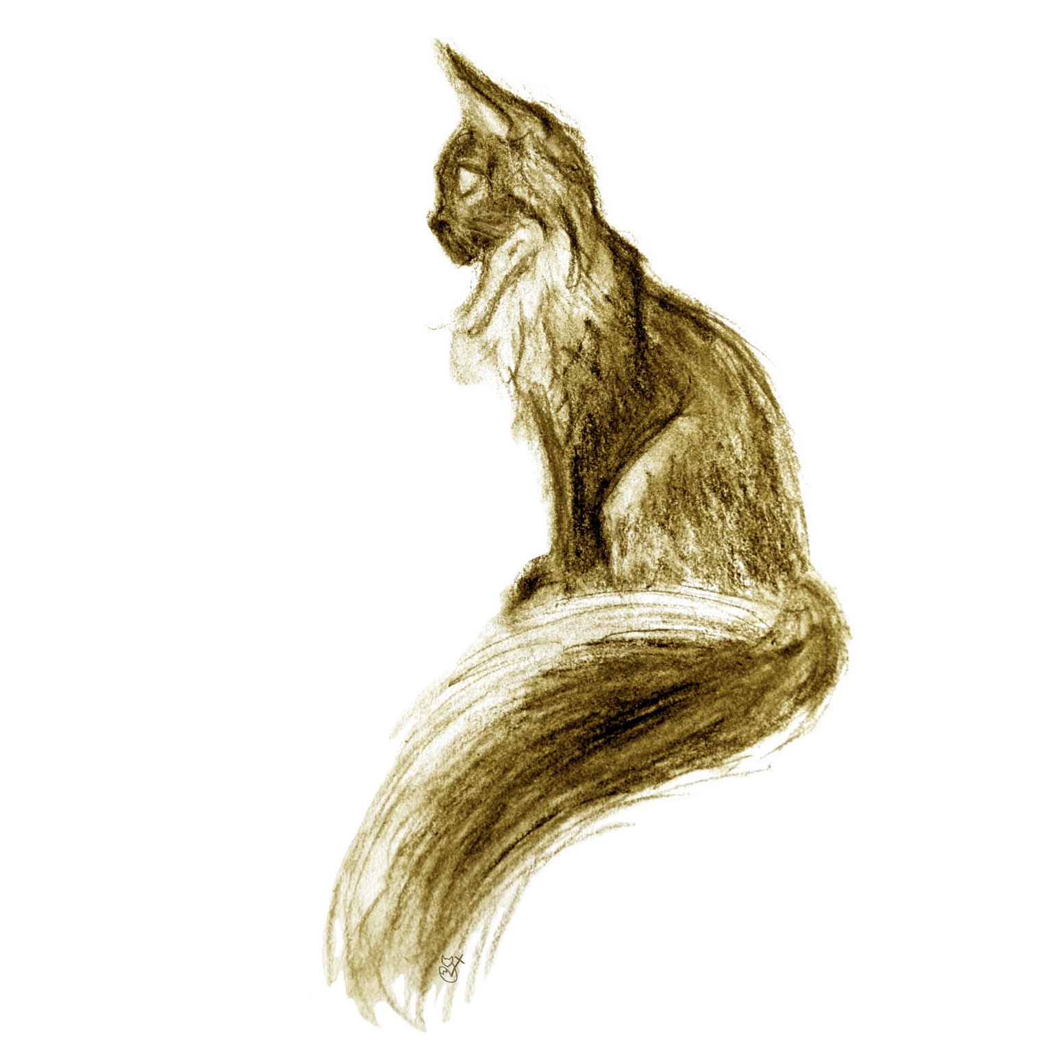 Digitizing art: charcoal cat - image 6 - student project